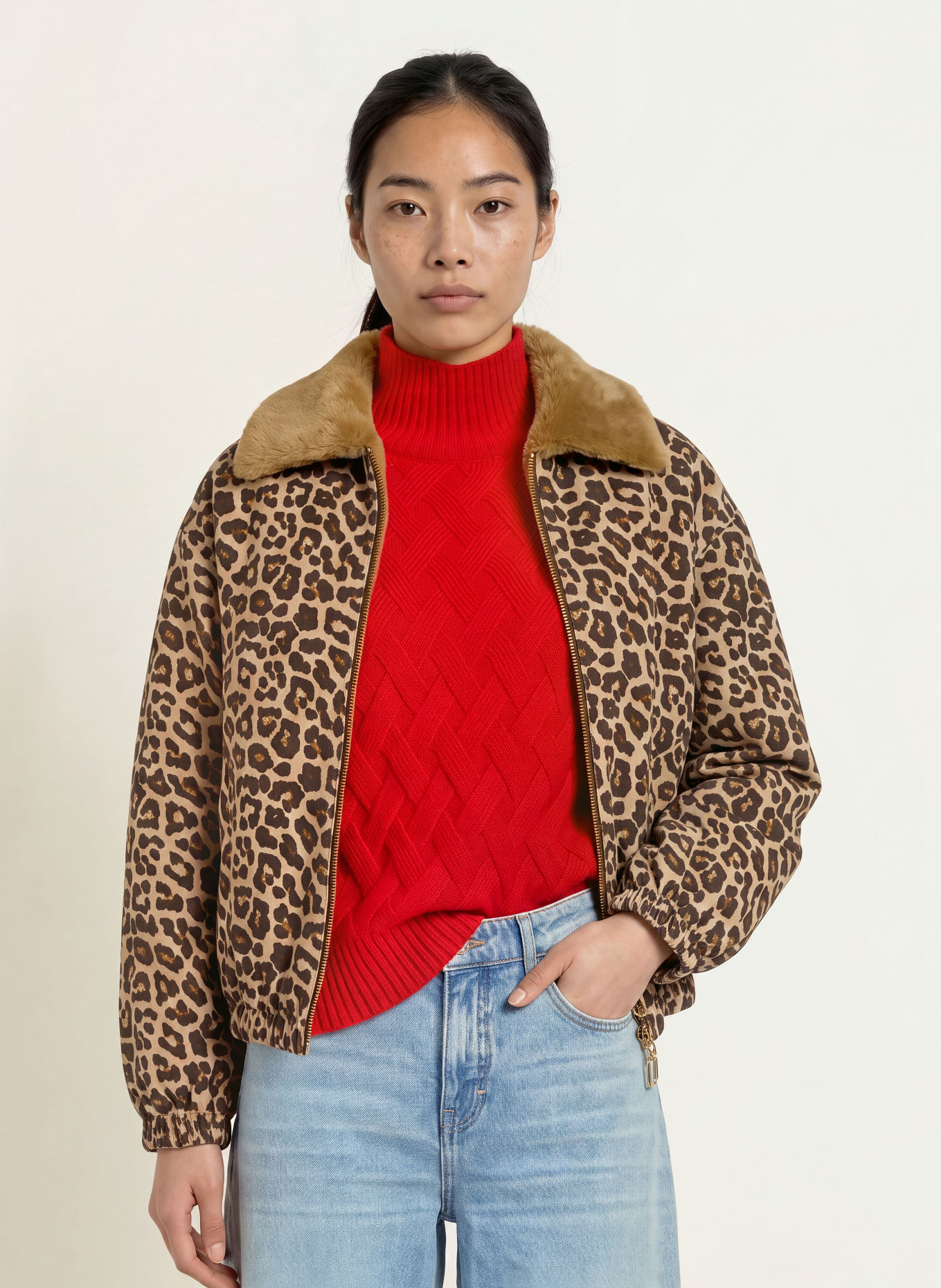 Grace Blouson: DUNKELBRAUN / CAMEL / ROT