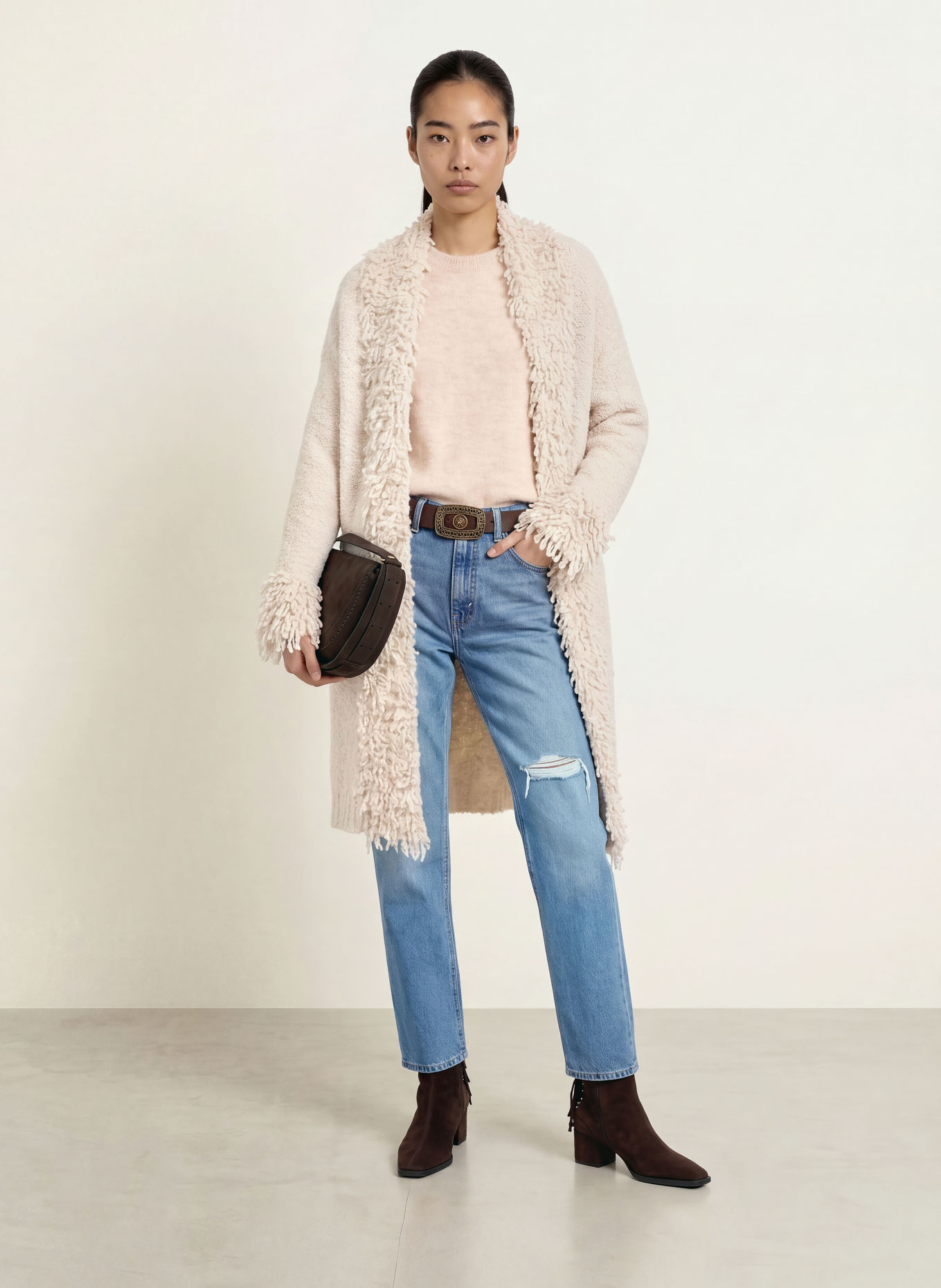 Grace Knit wrap: ECRU