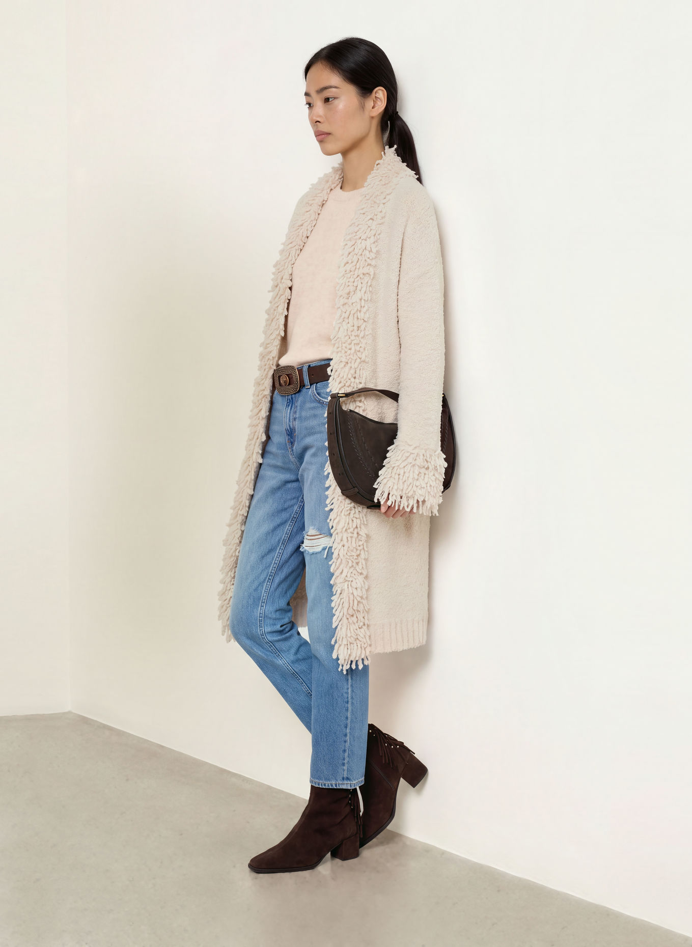 Grace Knit wrap: ECRU
