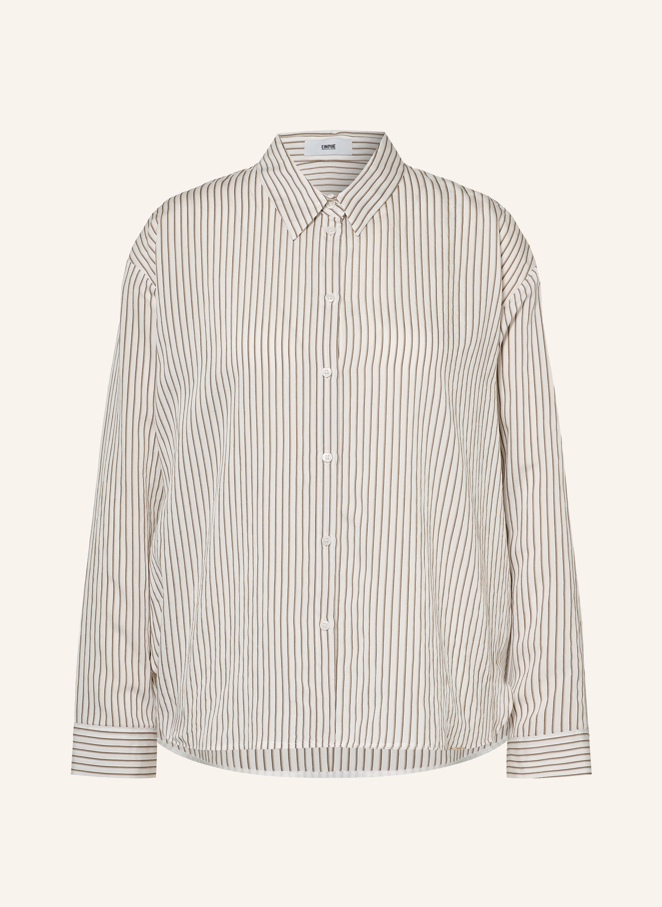 CINQUE Skjortebluse CITARINA: HVID / KHAKI / SORT