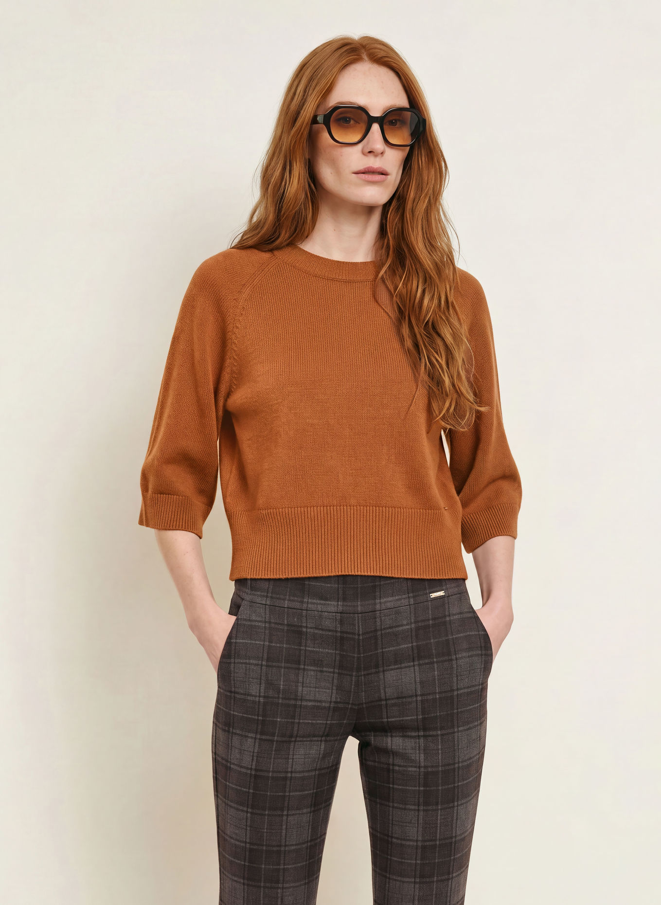 CINQUE Sweter CICAPE: BRĄZOWY