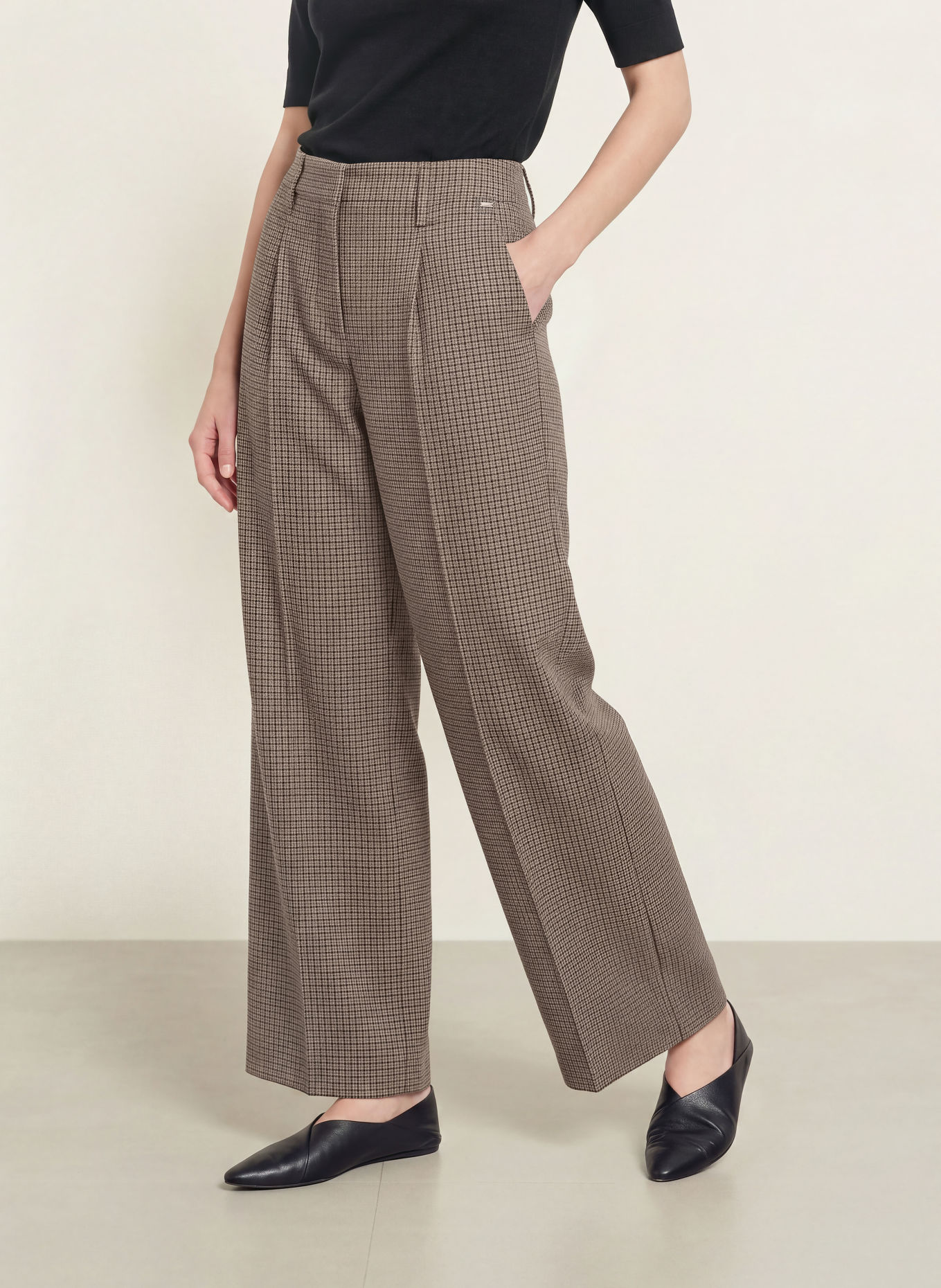 CINQUE Marlene-broek CISICILIA: BRUIN / ZWART