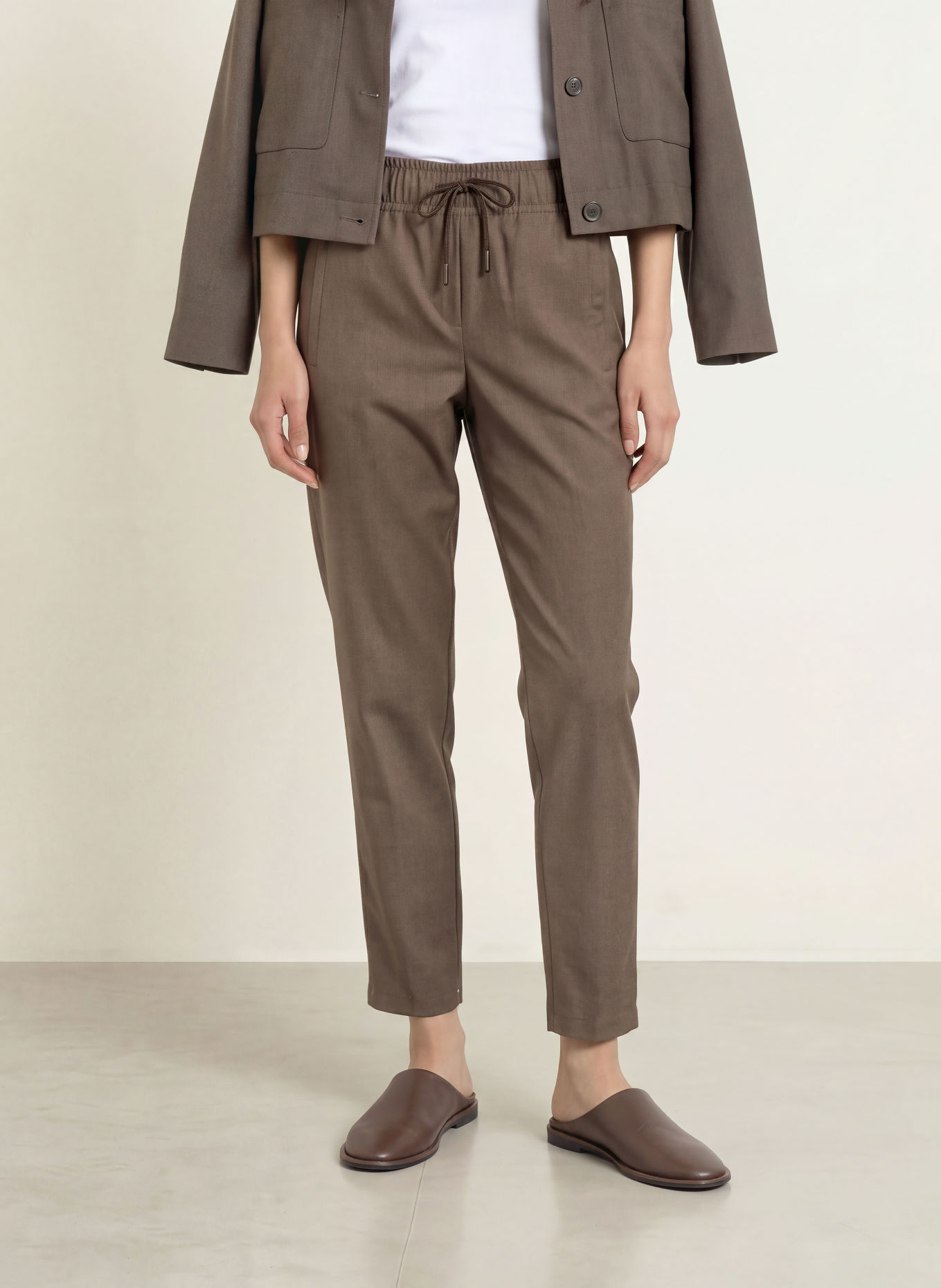 CINQUE Pantalon CISOFARI de style jogging: TAUPE