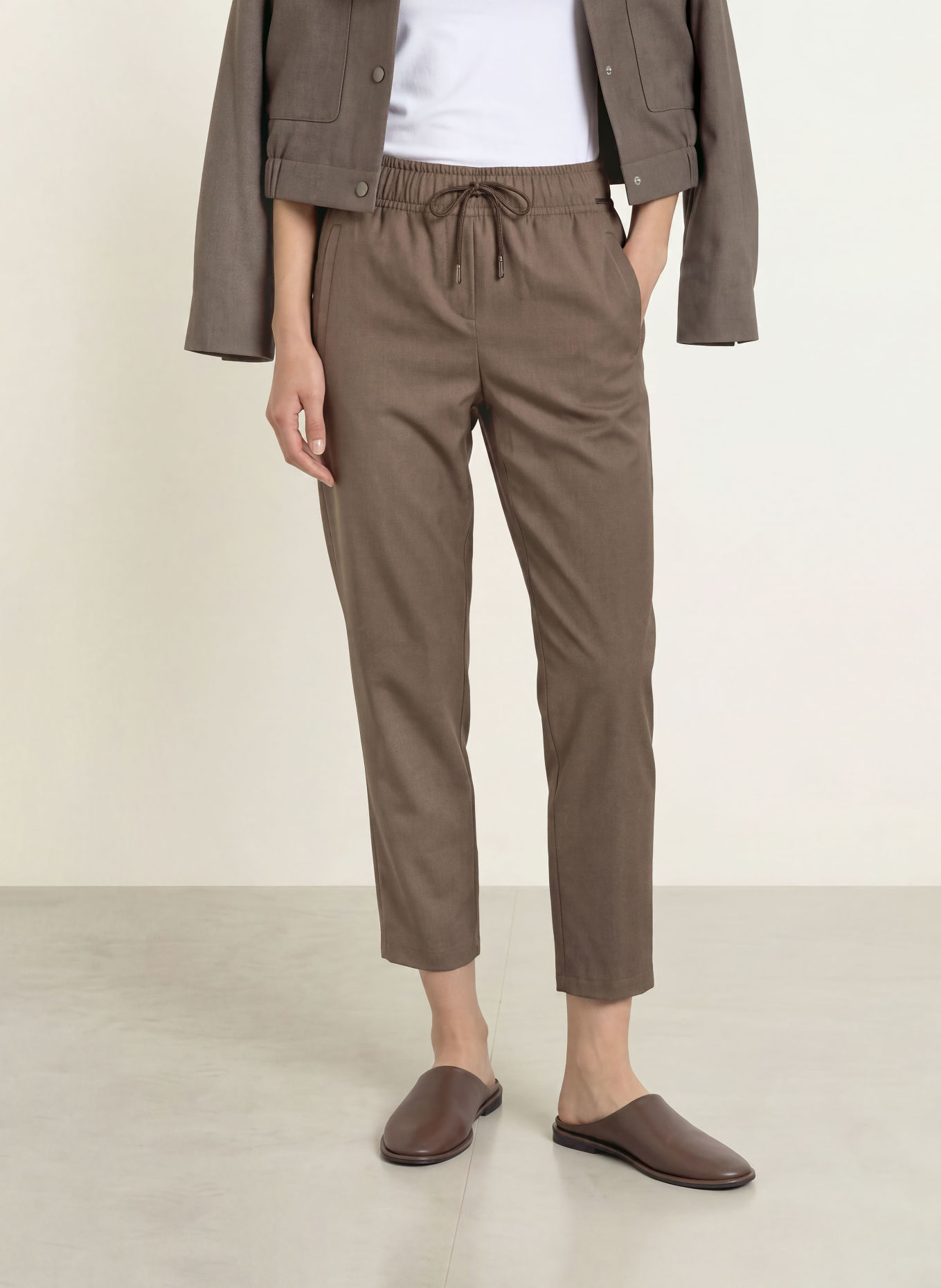 CINQUE Pantalon CISOFARI de style jogging: TAUPE
