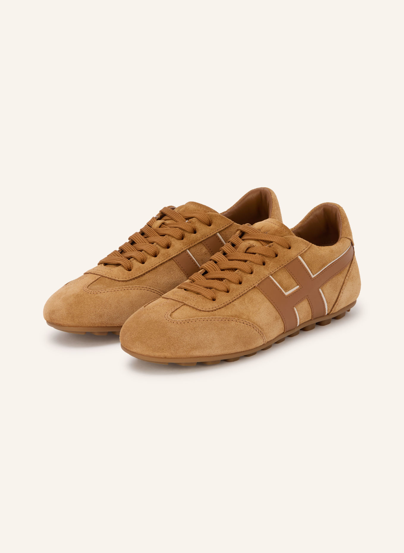 HOGAN Sneakers H693: LICHTBRUIN / BRUIN / WIT