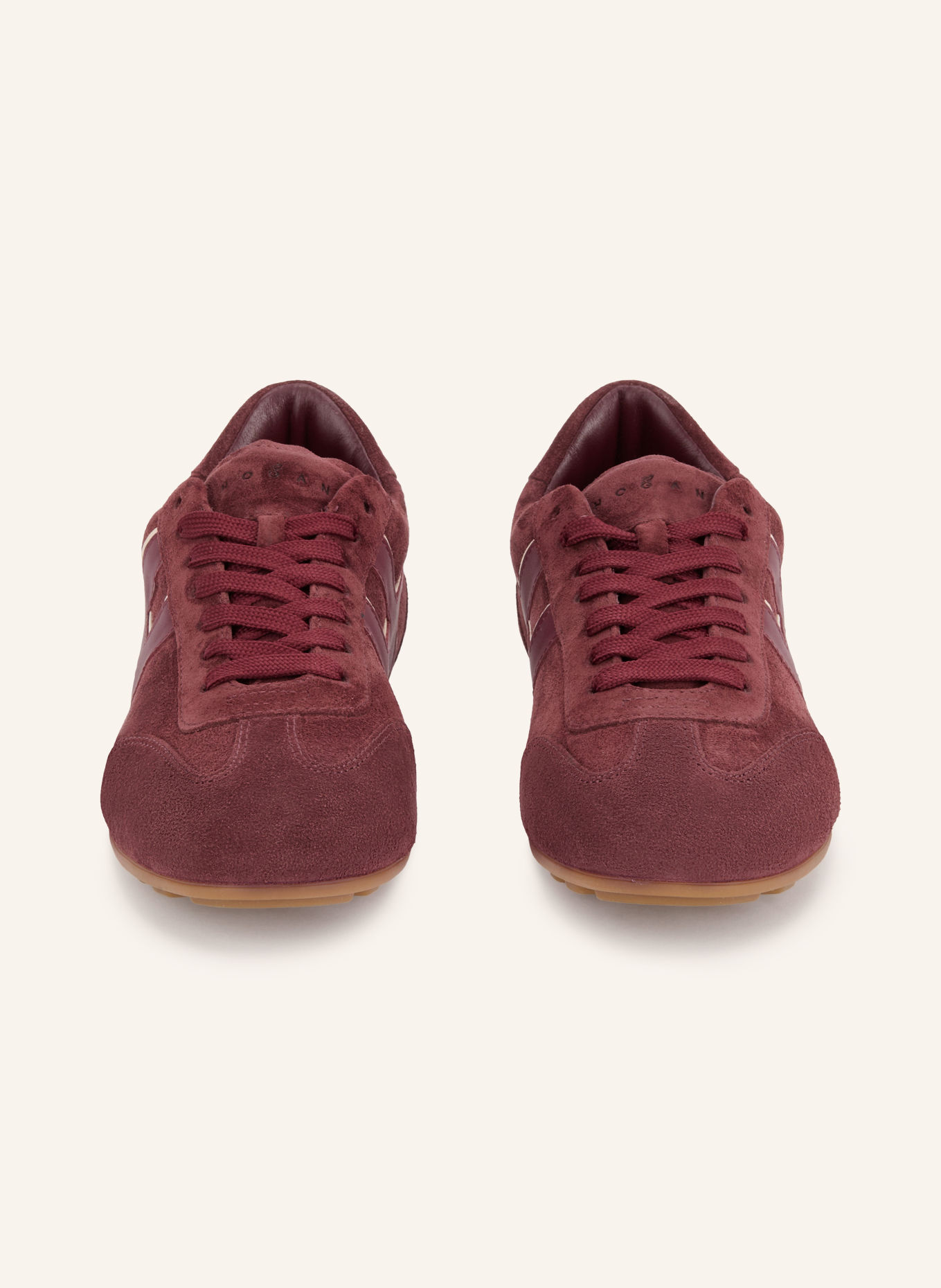HOGAN Sneakers H693: DONKERROOD / CRÈME