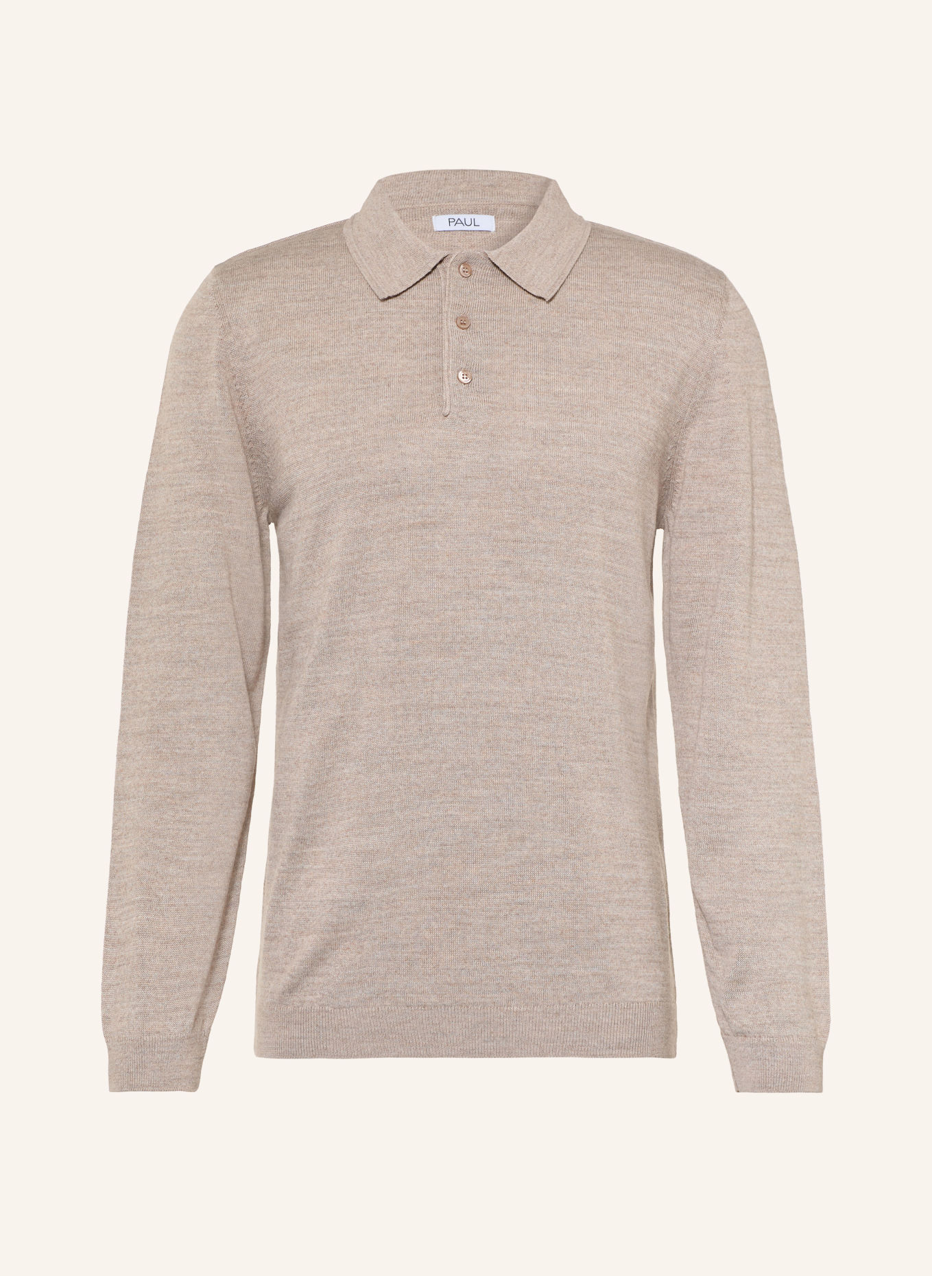 PAUL Knit polo shirt: LIGHT BROWN