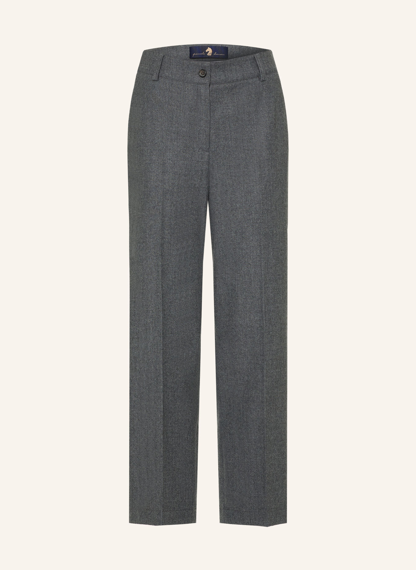 pamela henson 7/8-length trousers made from flannel: GRAY
