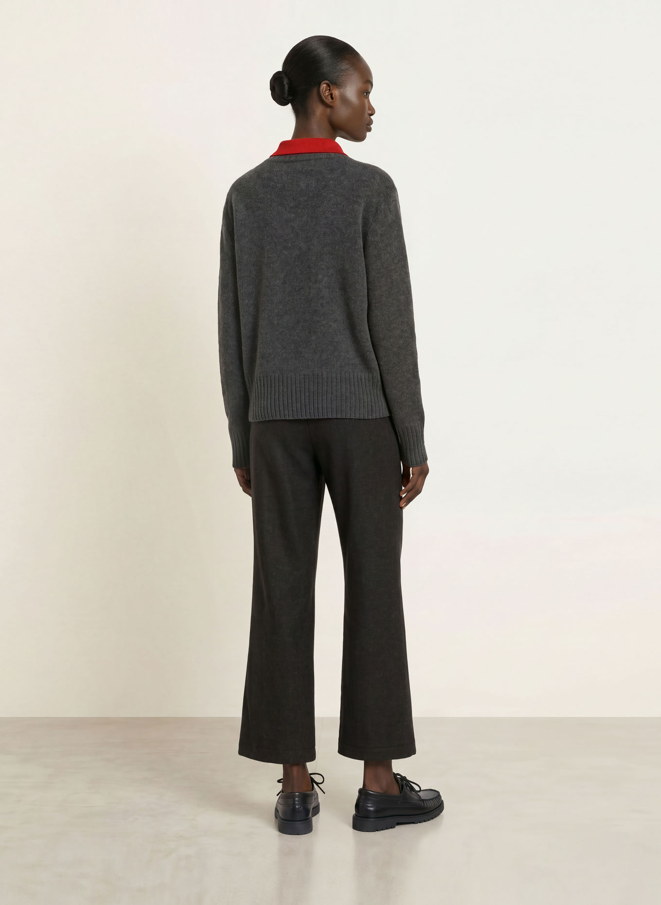 pamela henson 7/8-Hose aus Flanell: DUNKELGRAU