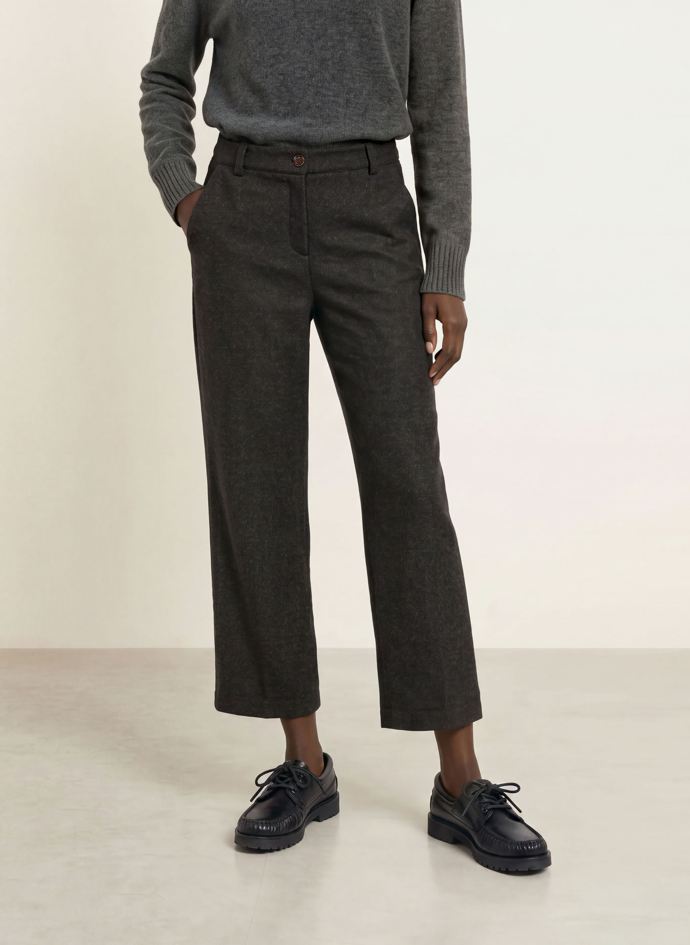 pamela henson 7/8-Hose aus Flanell: DUNKELGRAU