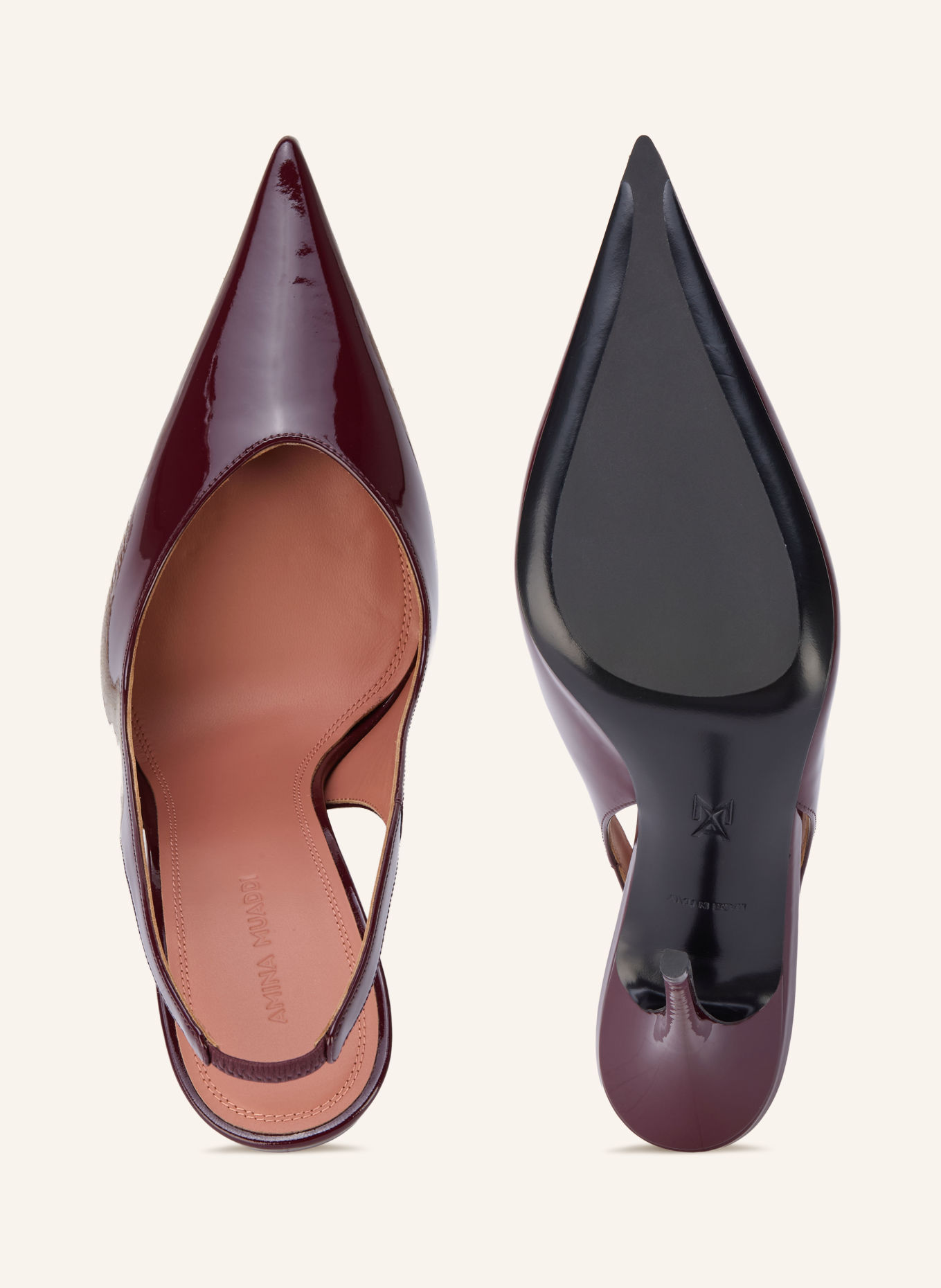 AMINA MUADDI Sling-pumps ANOK: MØRKERØD