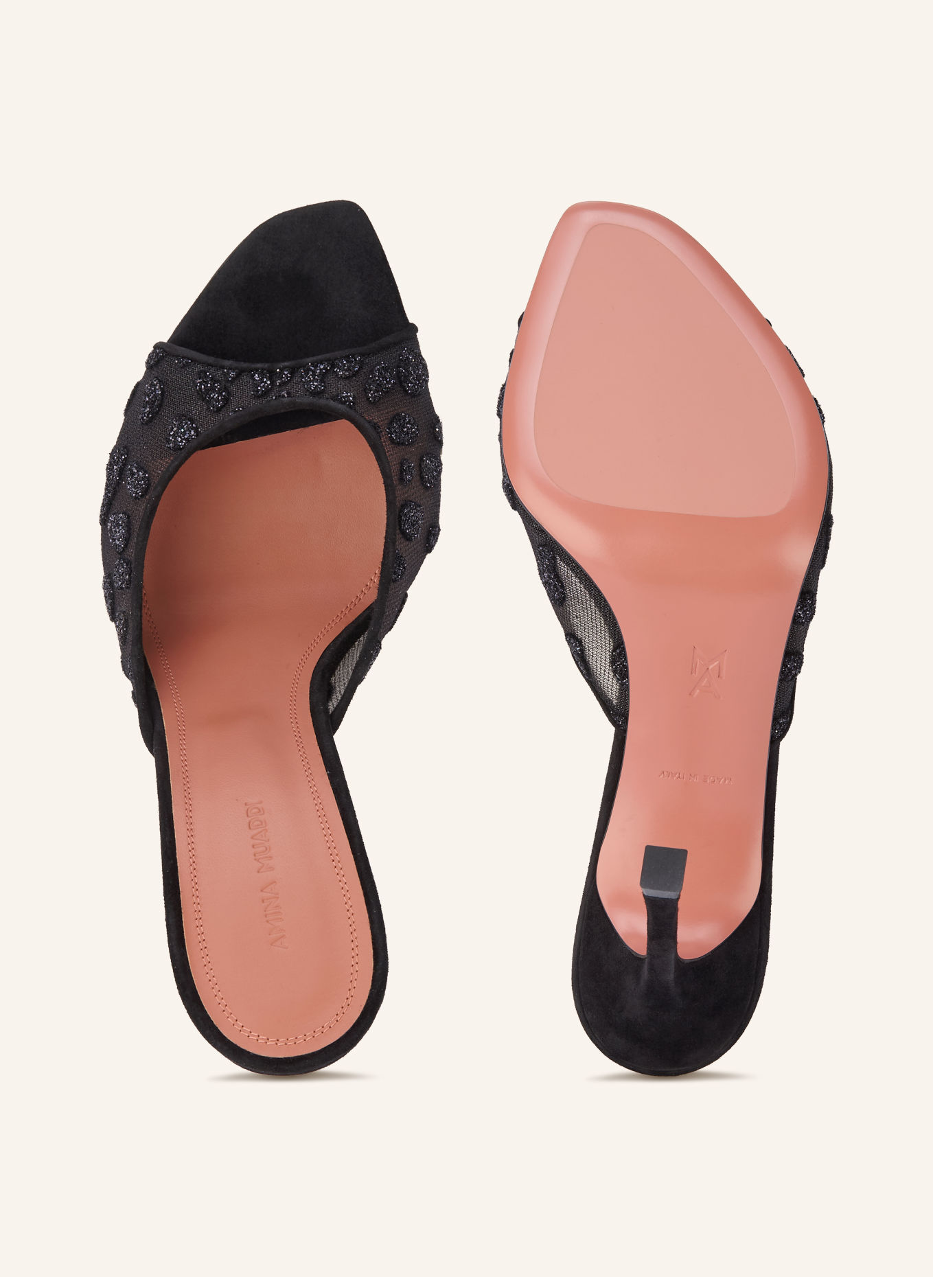 AMINA MUADDI ALEXA Mules: BLACK