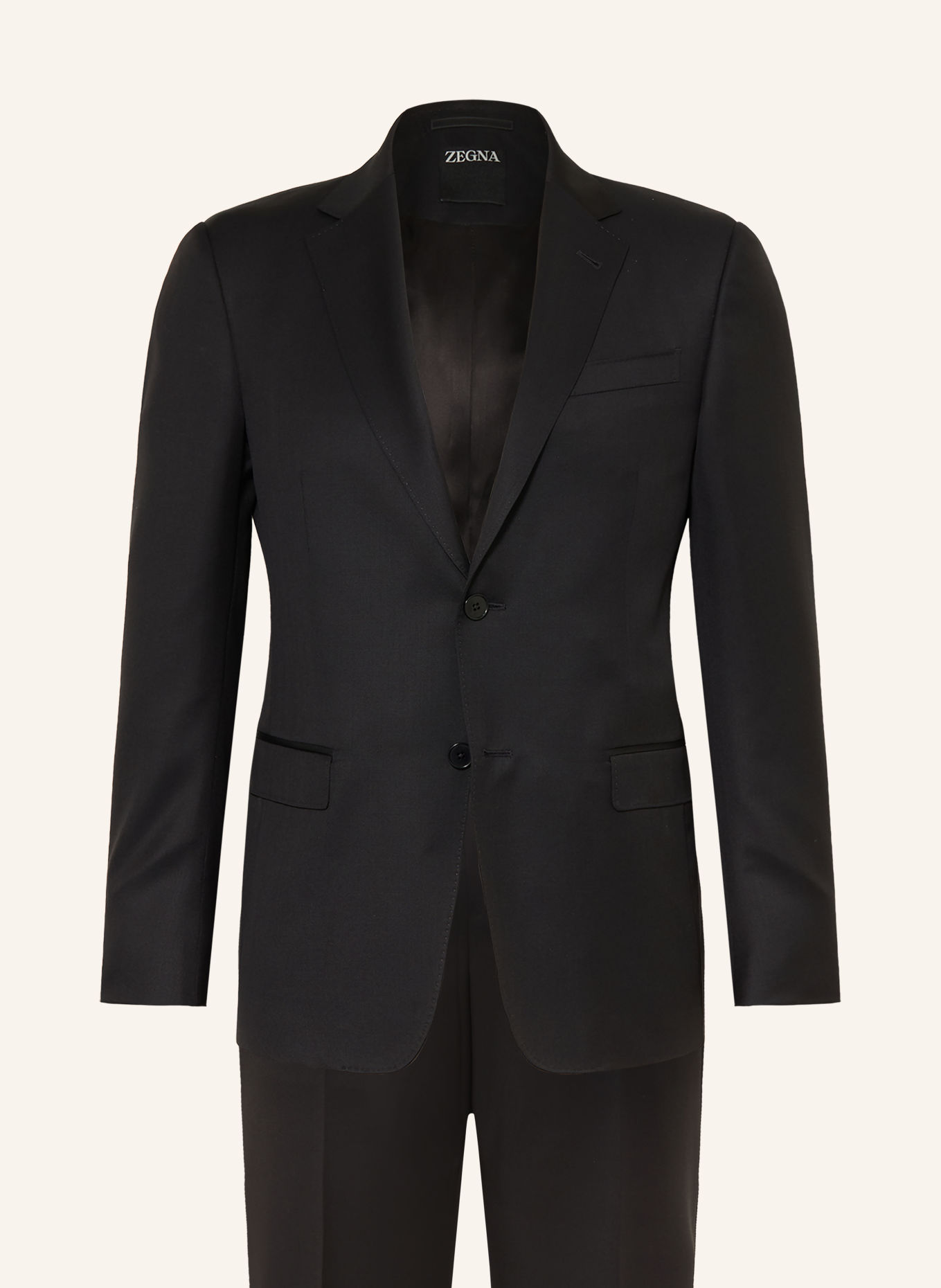 ZEGNA Oblek Slim Fit: ČERNÁ