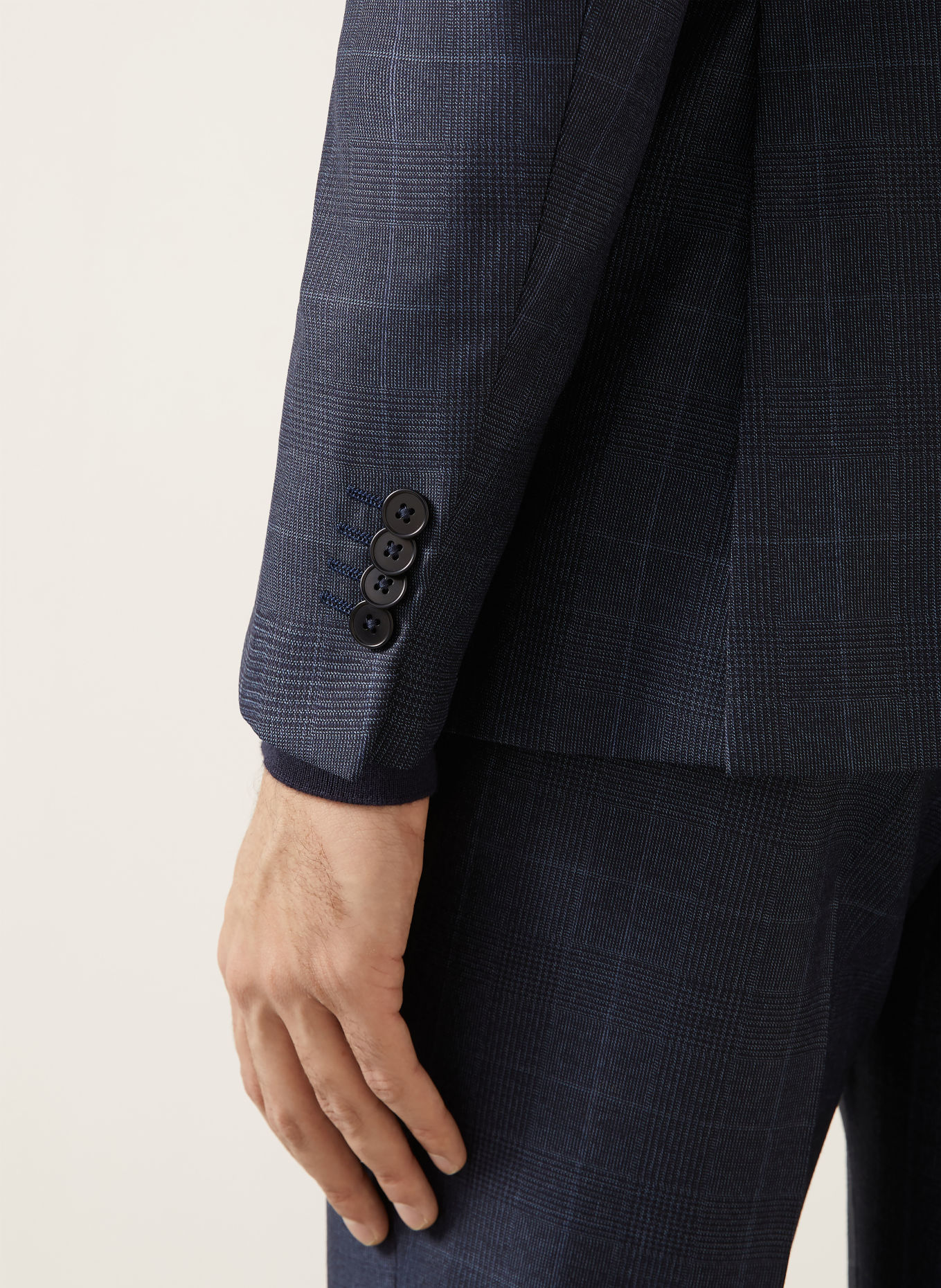 ZEGNA Oblek DROP 7 Slim Fit: TMAVĚ MODRÁ / MODRÁ