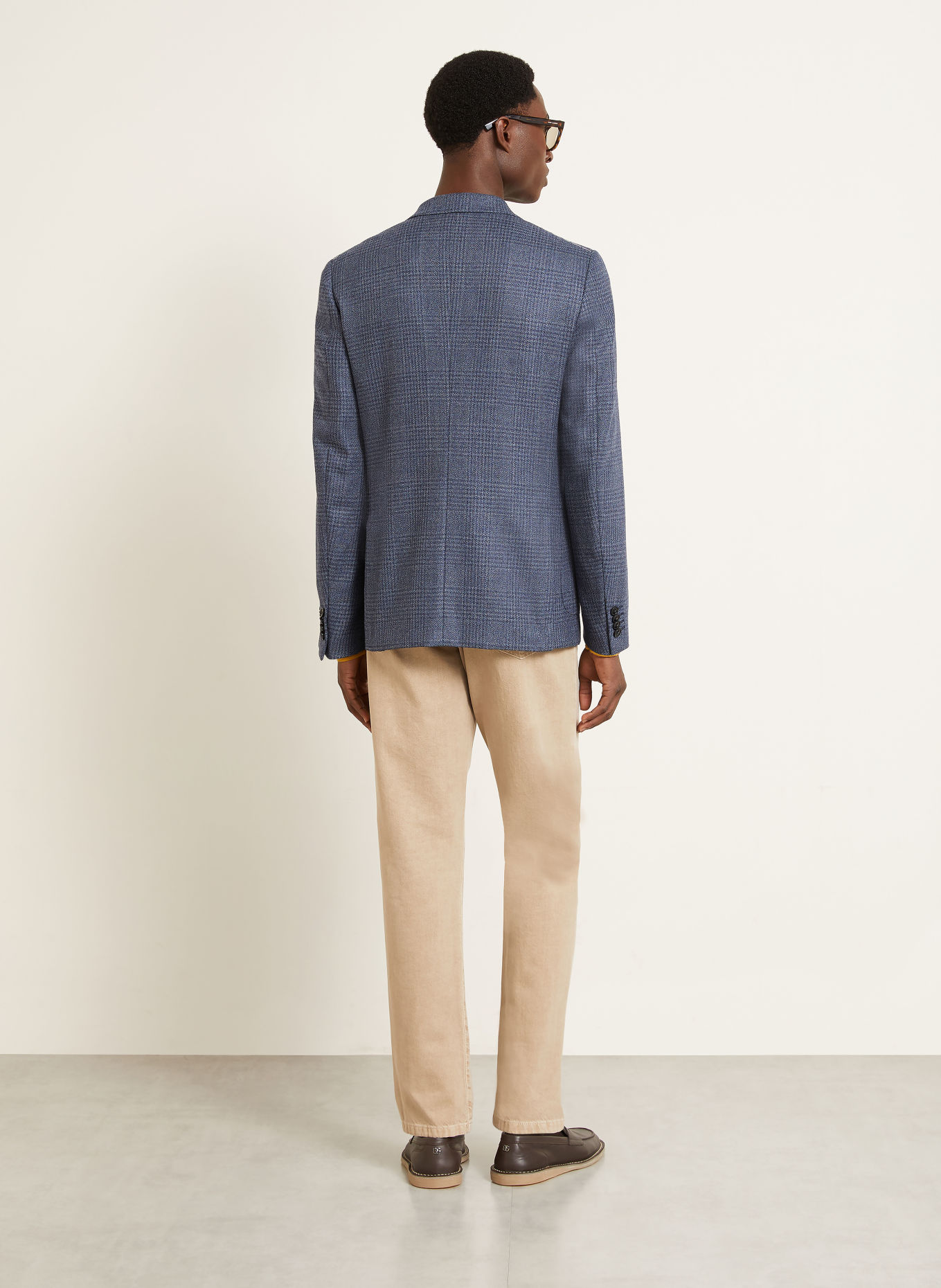 ZEGNA Sako Slim Fit: TMAVĚ MODRÁ / ČERNOŠEDÁ