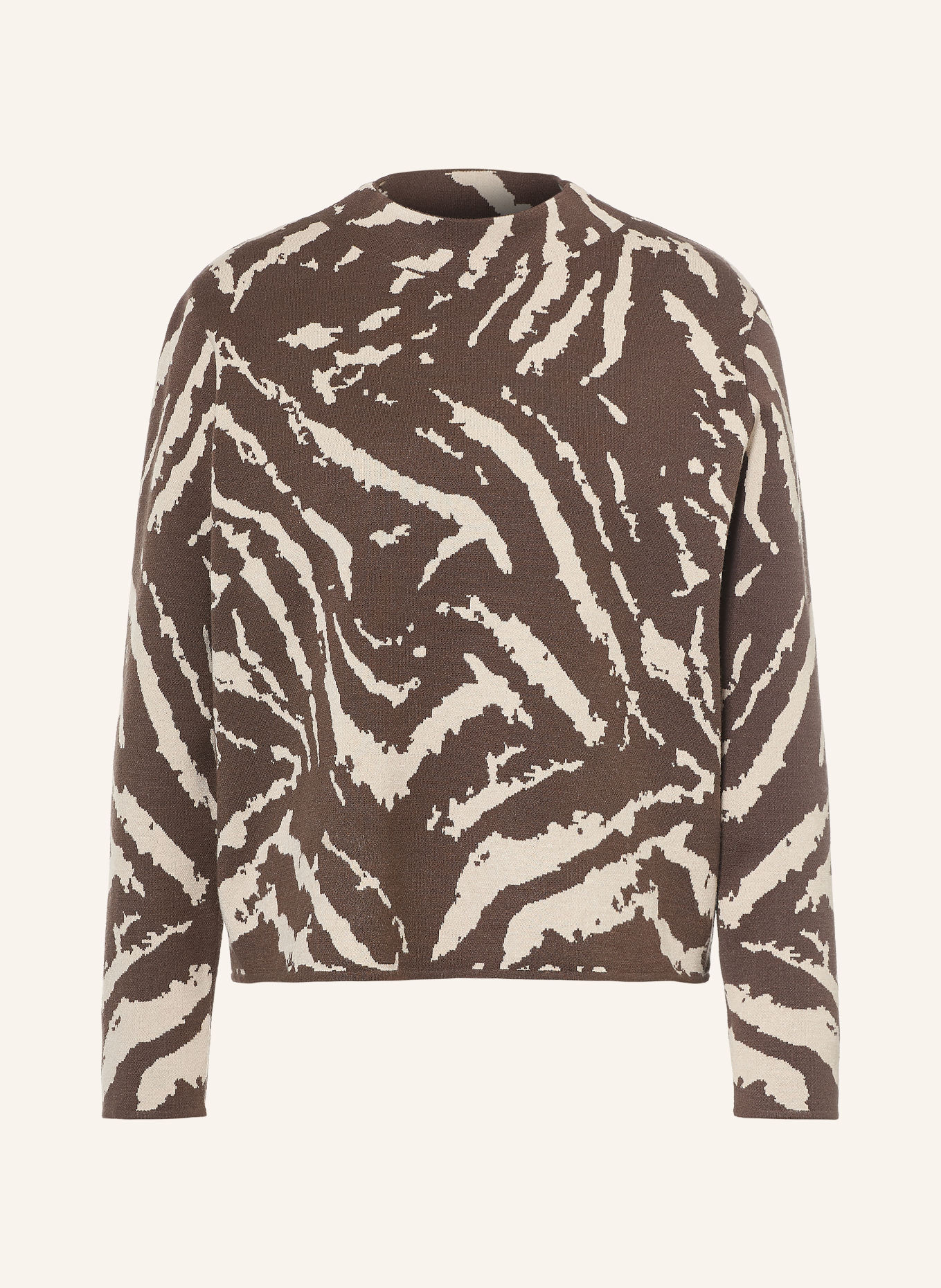 comma Sweter: CIEMNOBRĄZOWY / JASNOBRĄZOWY