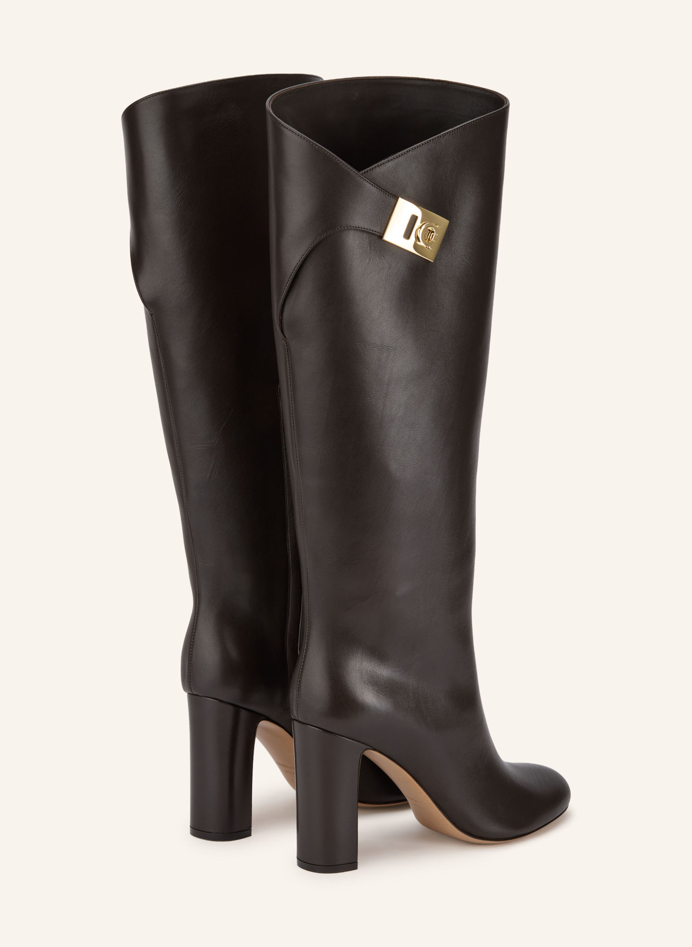 FERRAGAMO ENNI Boots: DARK BROWN