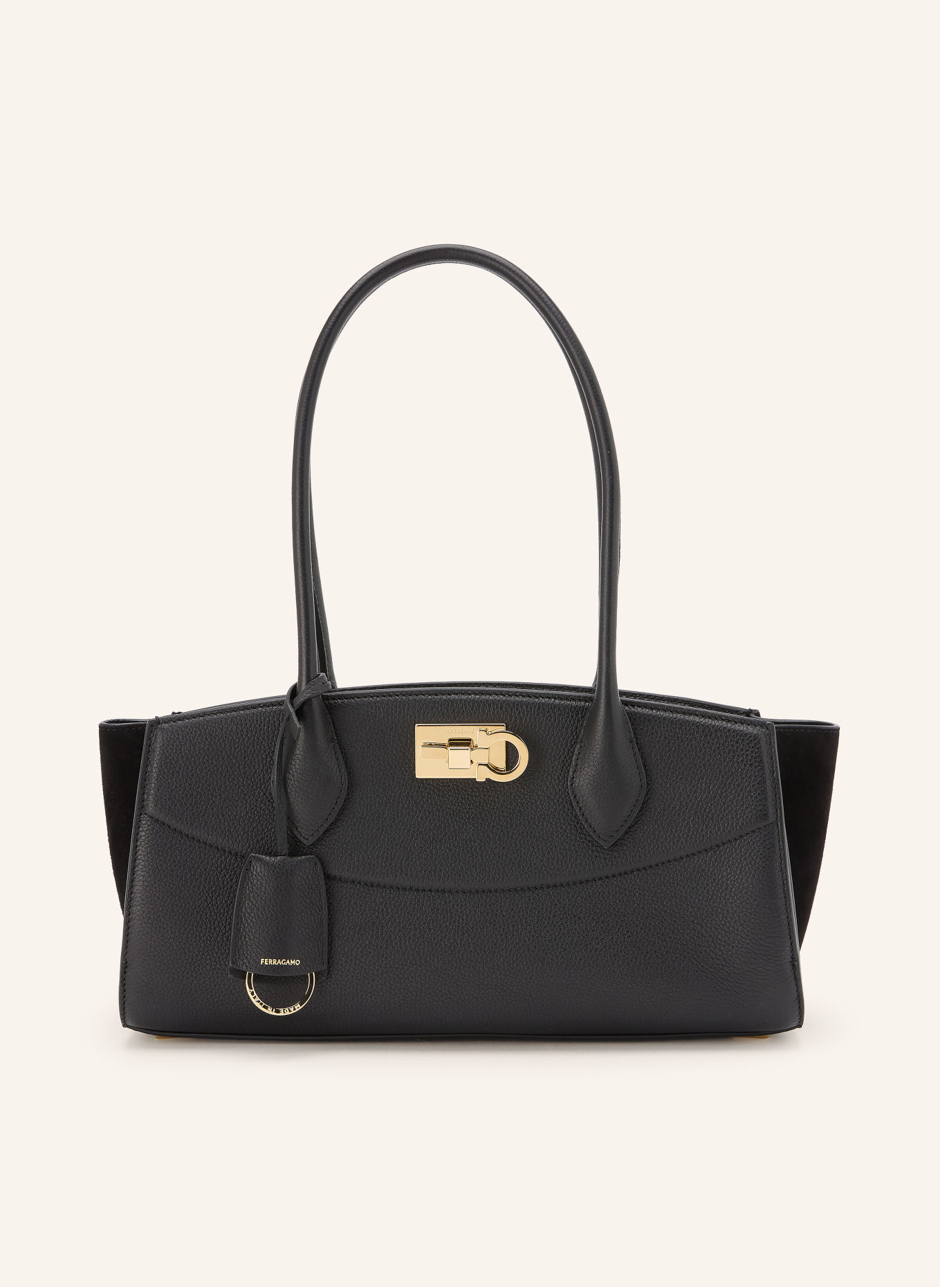 FERRAGAMO Sac à main THE NEW STUDIO SOFT: NOIR