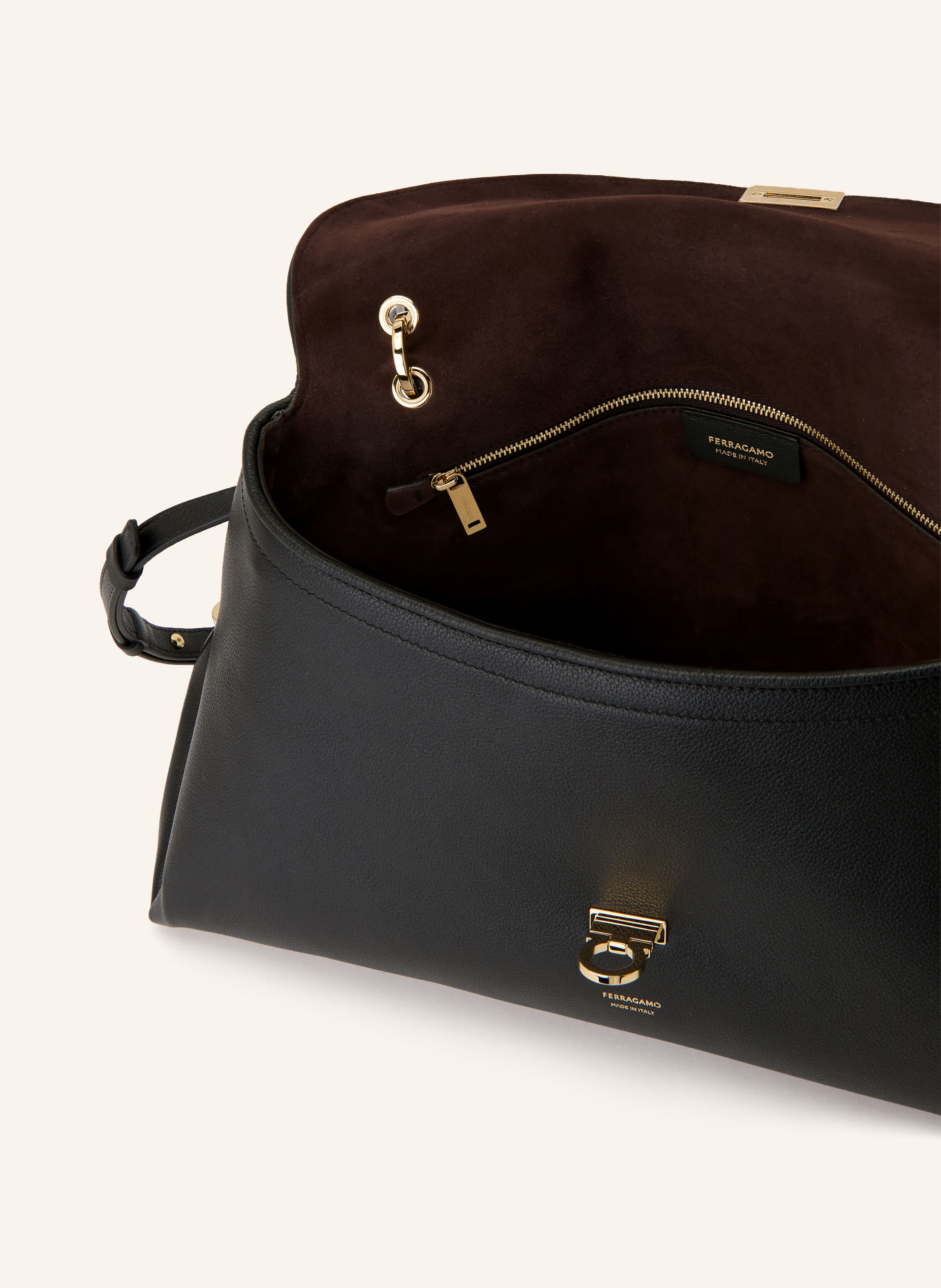 FERRAGAMO Schultertasche SOFIA LARGE: SCHWARZ