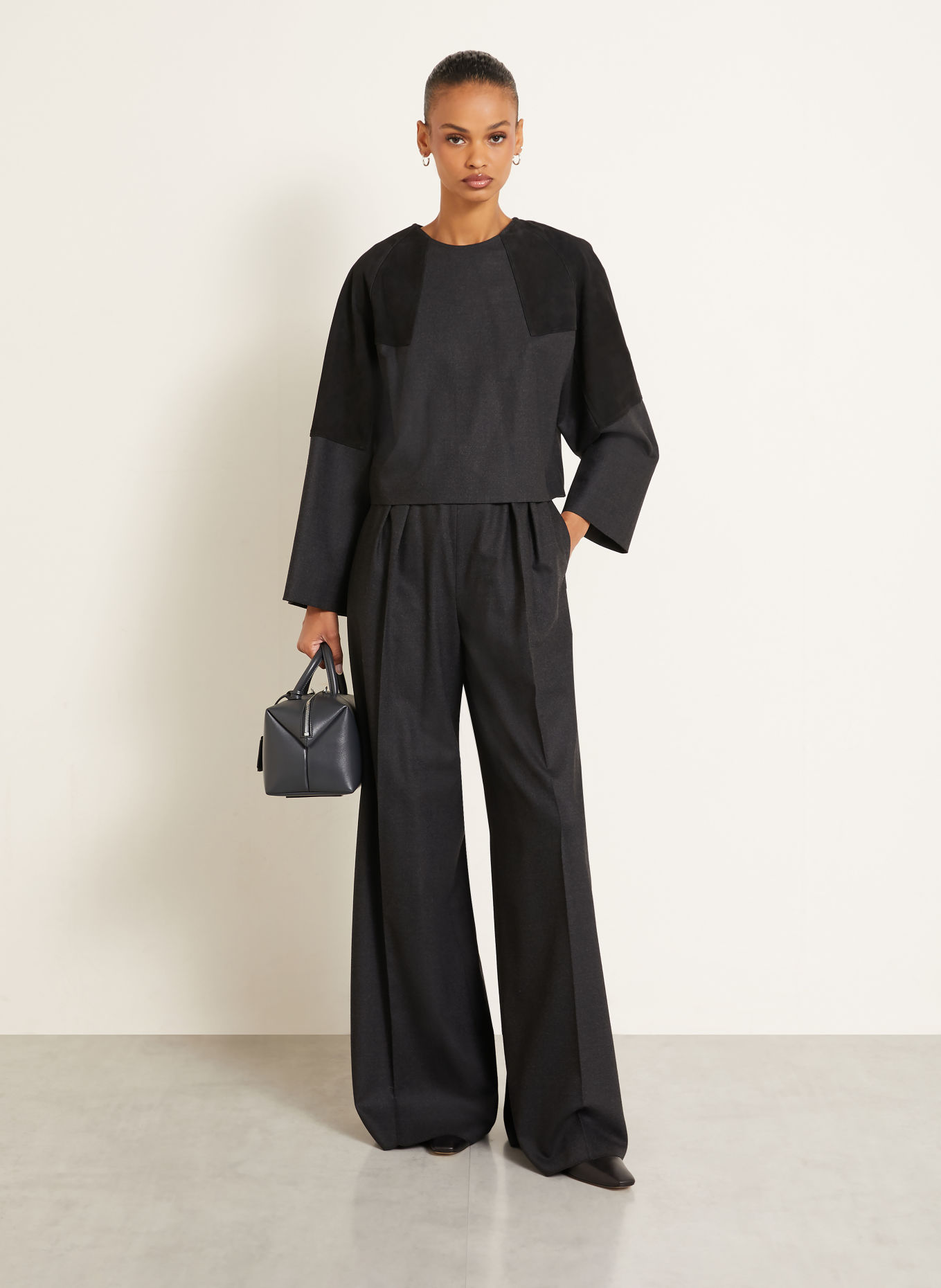 Max Mara SAFA Shirt blouse: DARK GRAY / BLACK