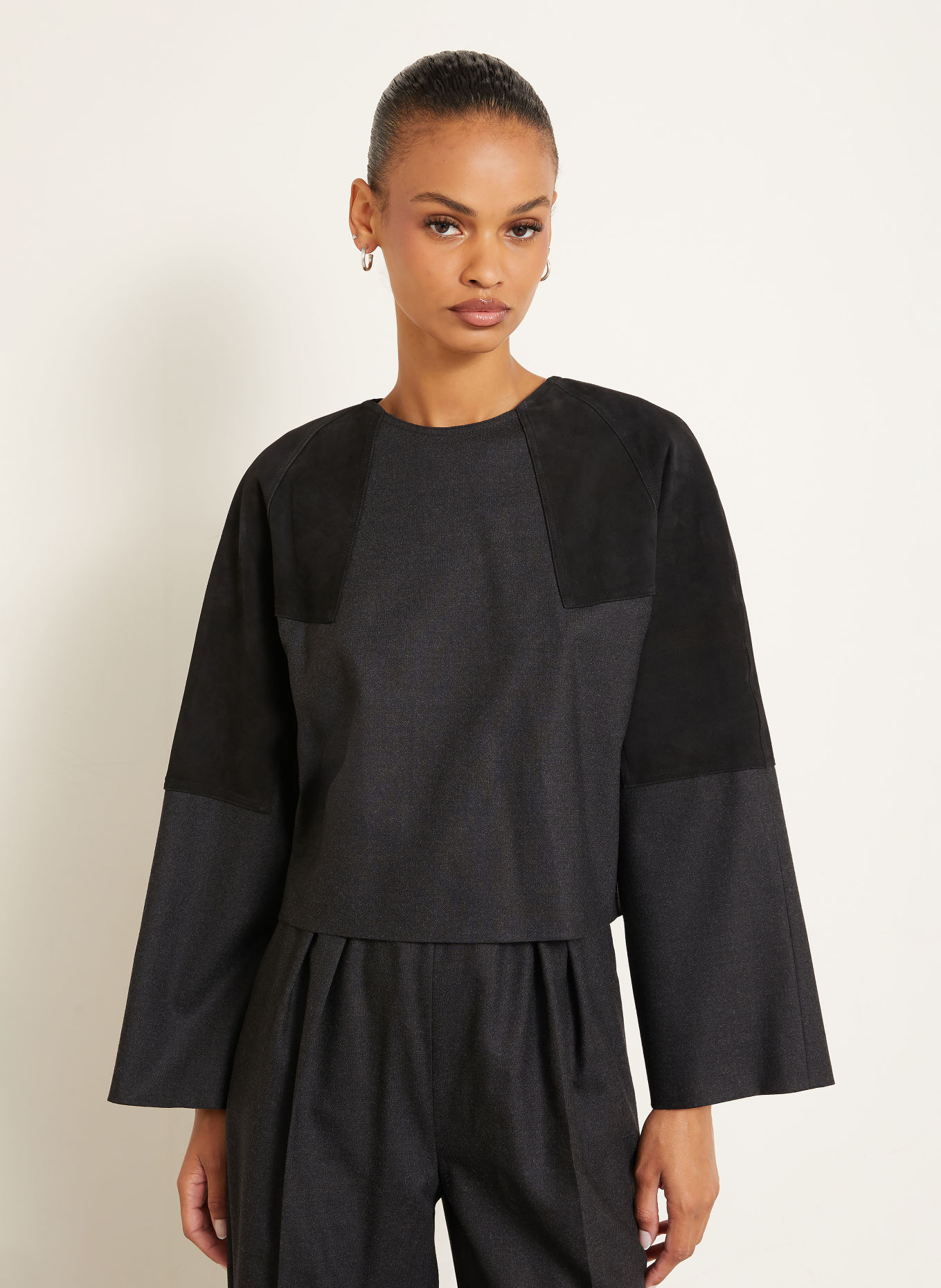 Max Mara SAFA Shirt blouse: DARK GRAY / BLACK