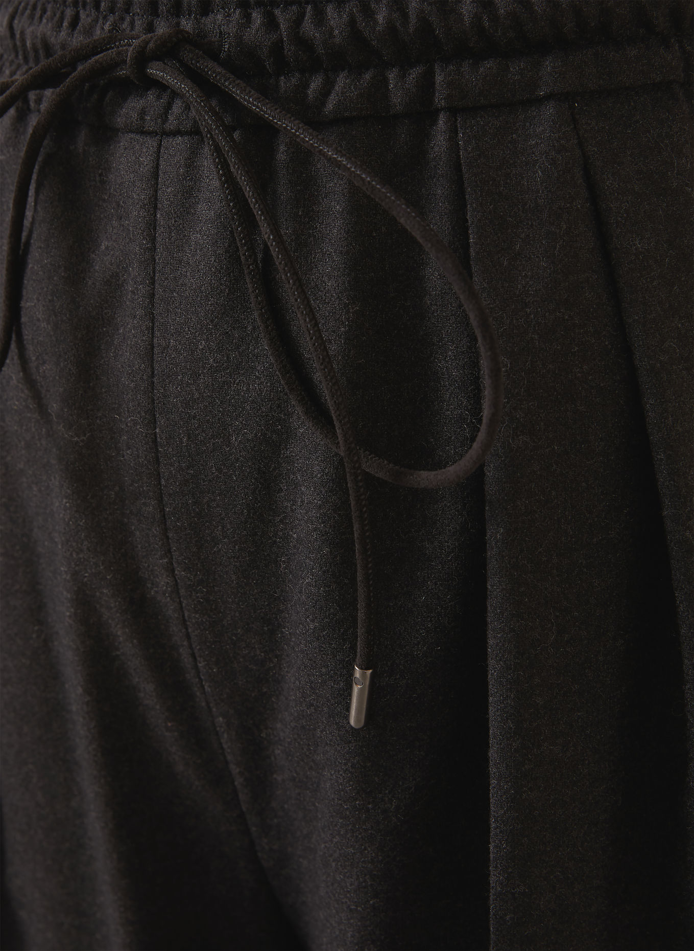 Max Mara VETRINO Flannel Wide-leg Trousers: DARK GRAY
