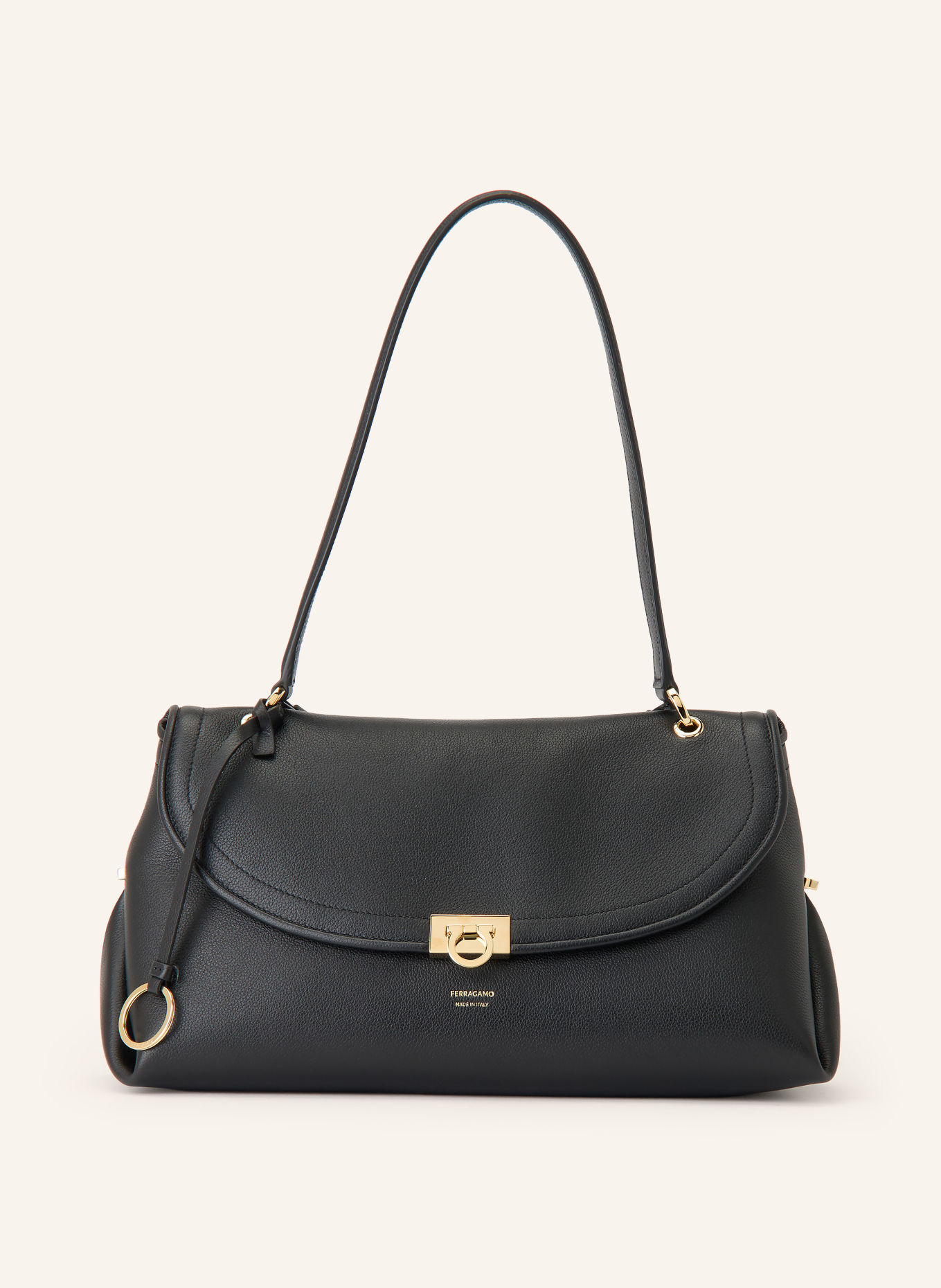 FERRAGAMO Listonoszka: CZARNY / ZŁOTY