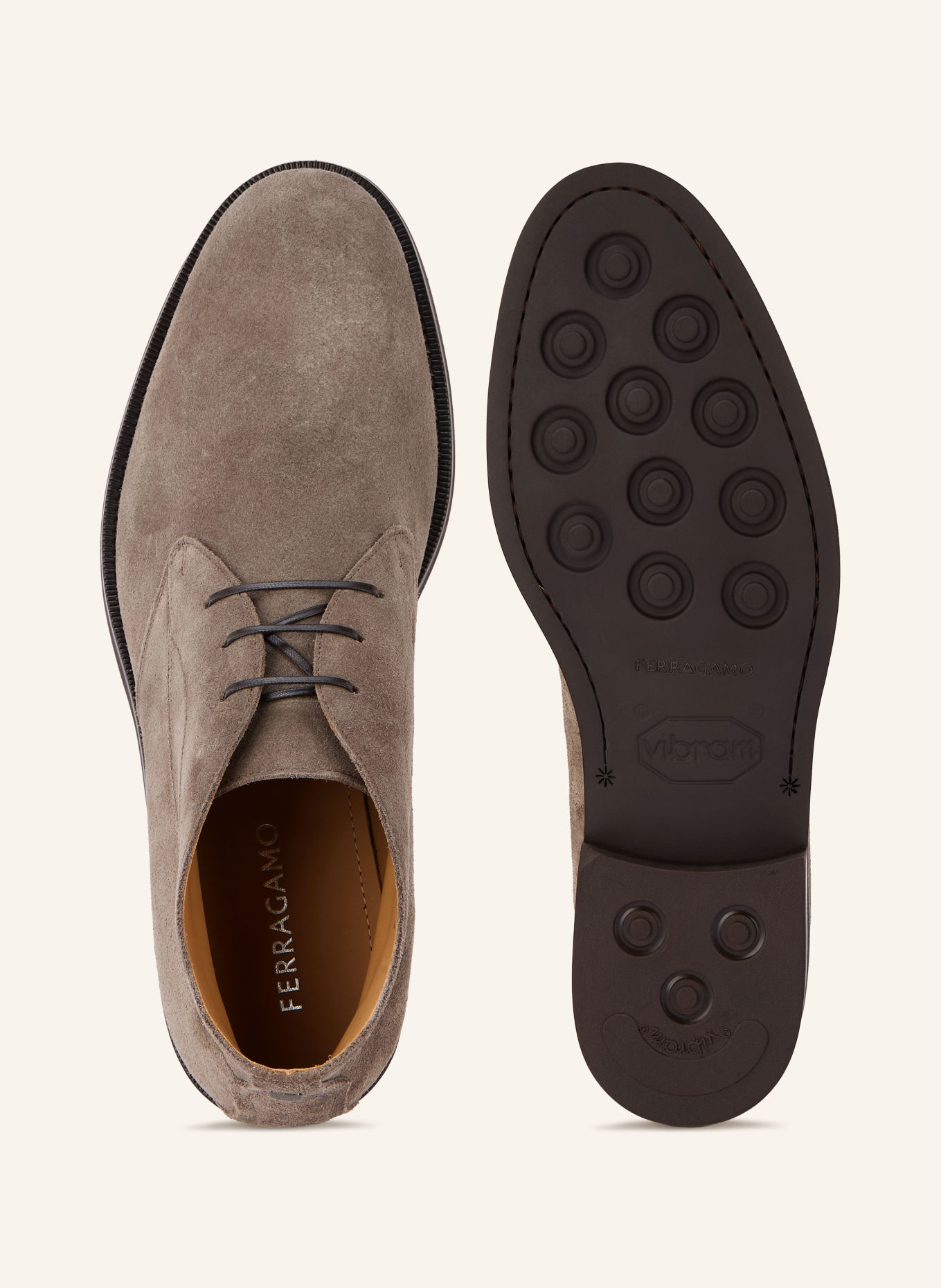 FERRAGAMO Schnürboots: BRAUN