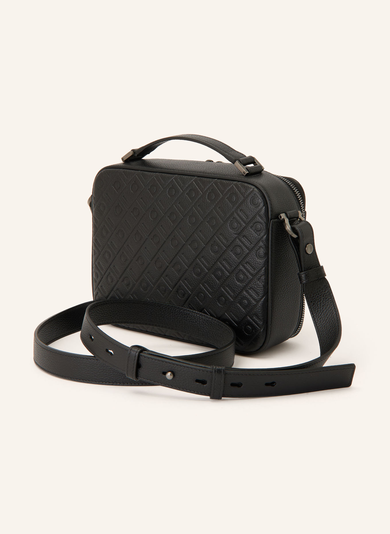 FERRAGAMO Umhängetasche: SCHWARZ / SILBER