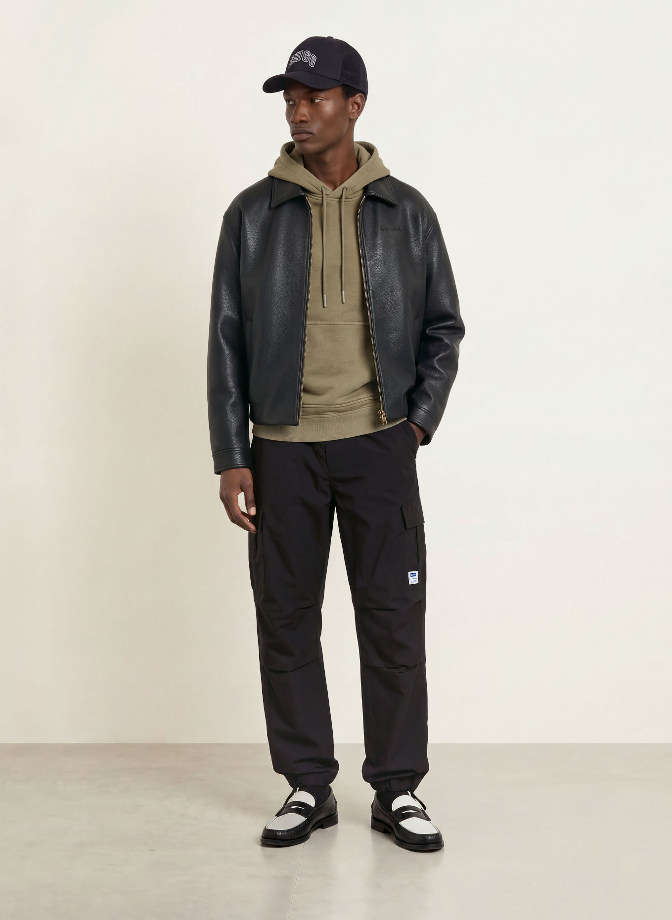 HUGO GADIC Cargo Trousers: BLACK