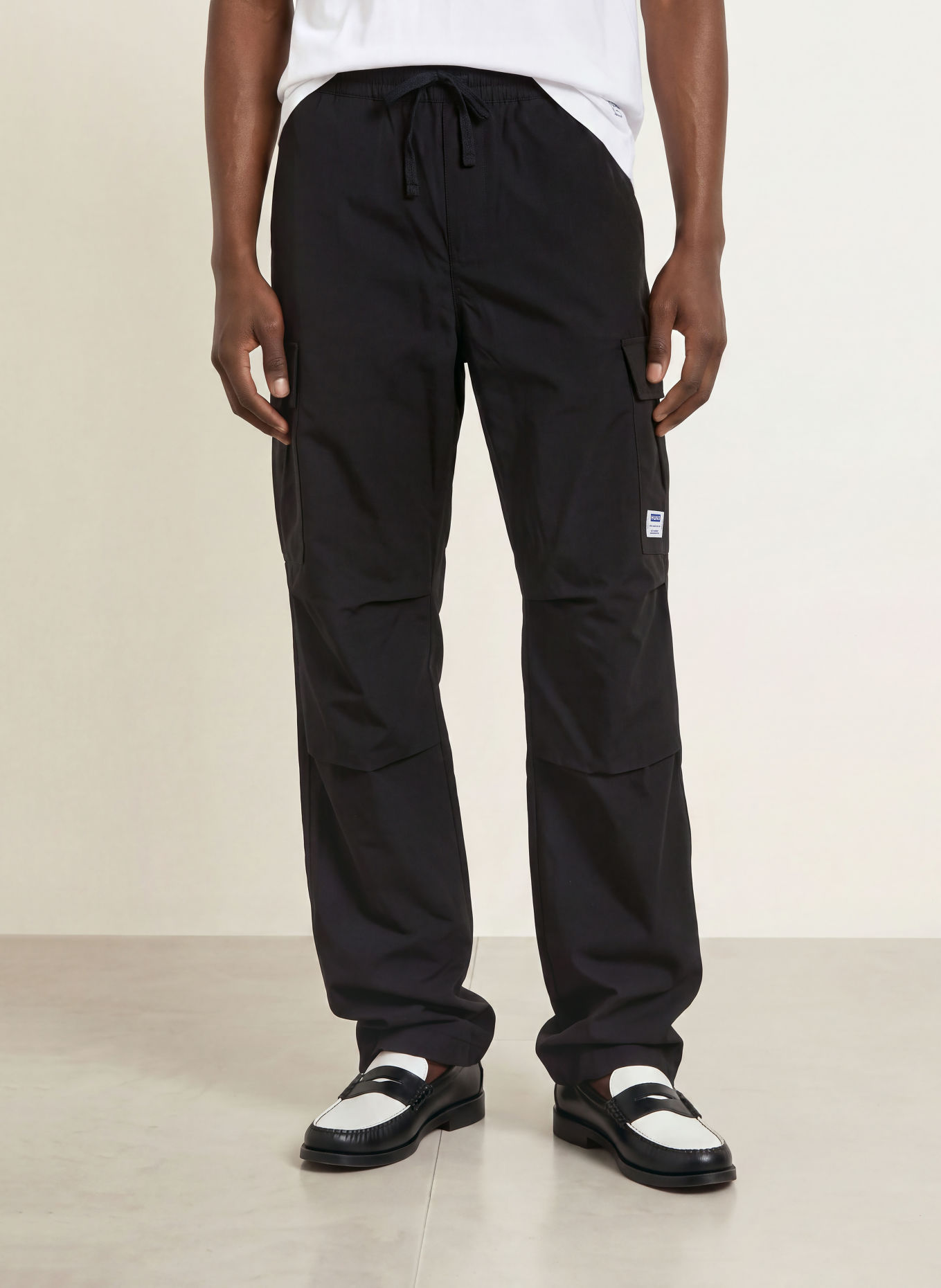 HUGO GADIC Cargo Trousers: BLACK