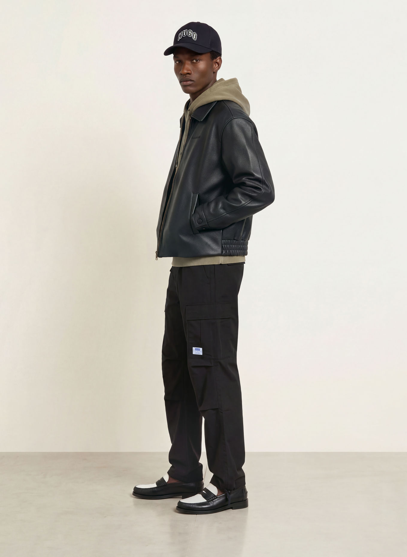 HUGO GADIC Cargo Trousers: BLACK