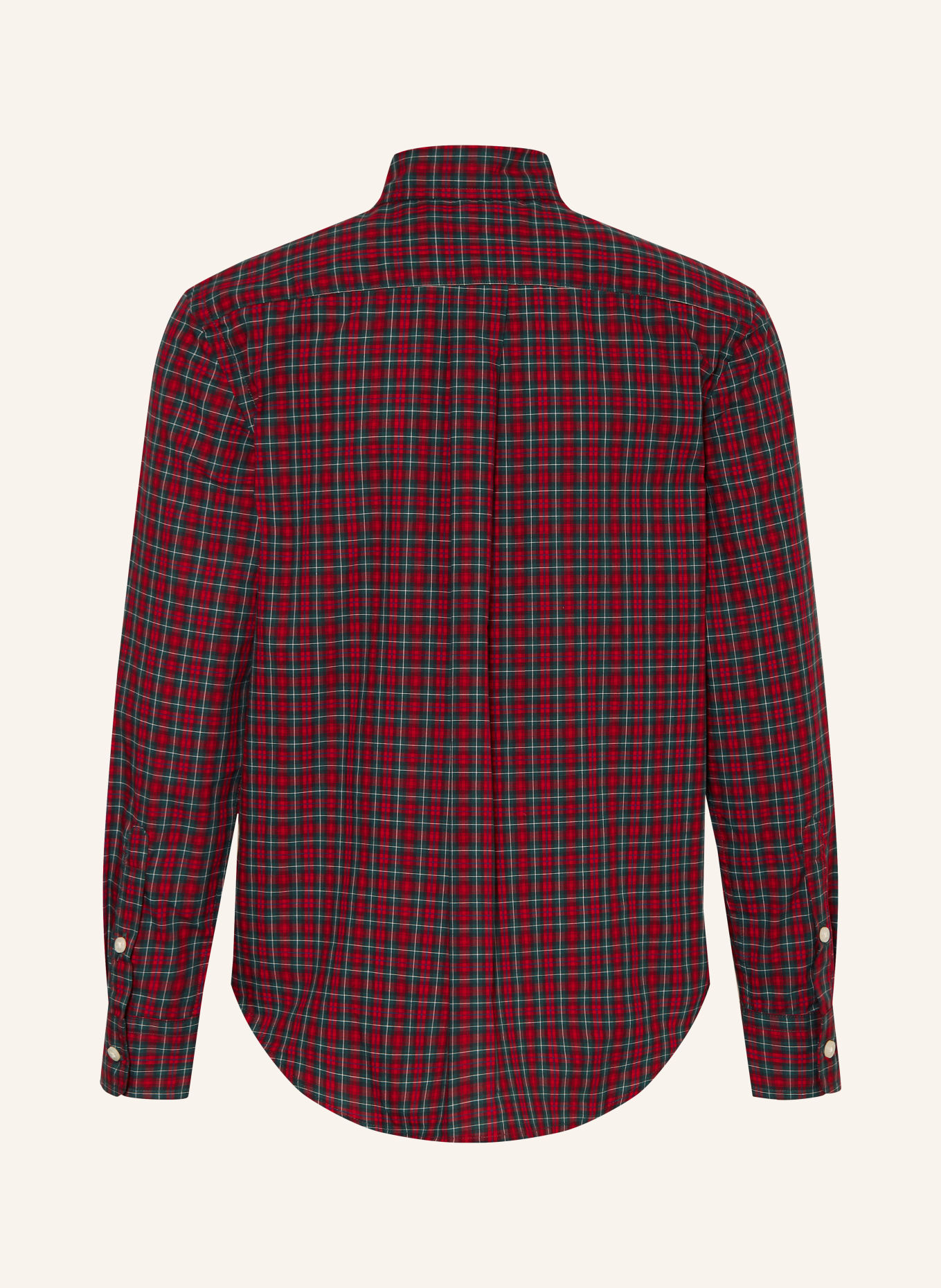 POLO RALPH LAUREN Shirt: DARK RED / GREEN / BLUE