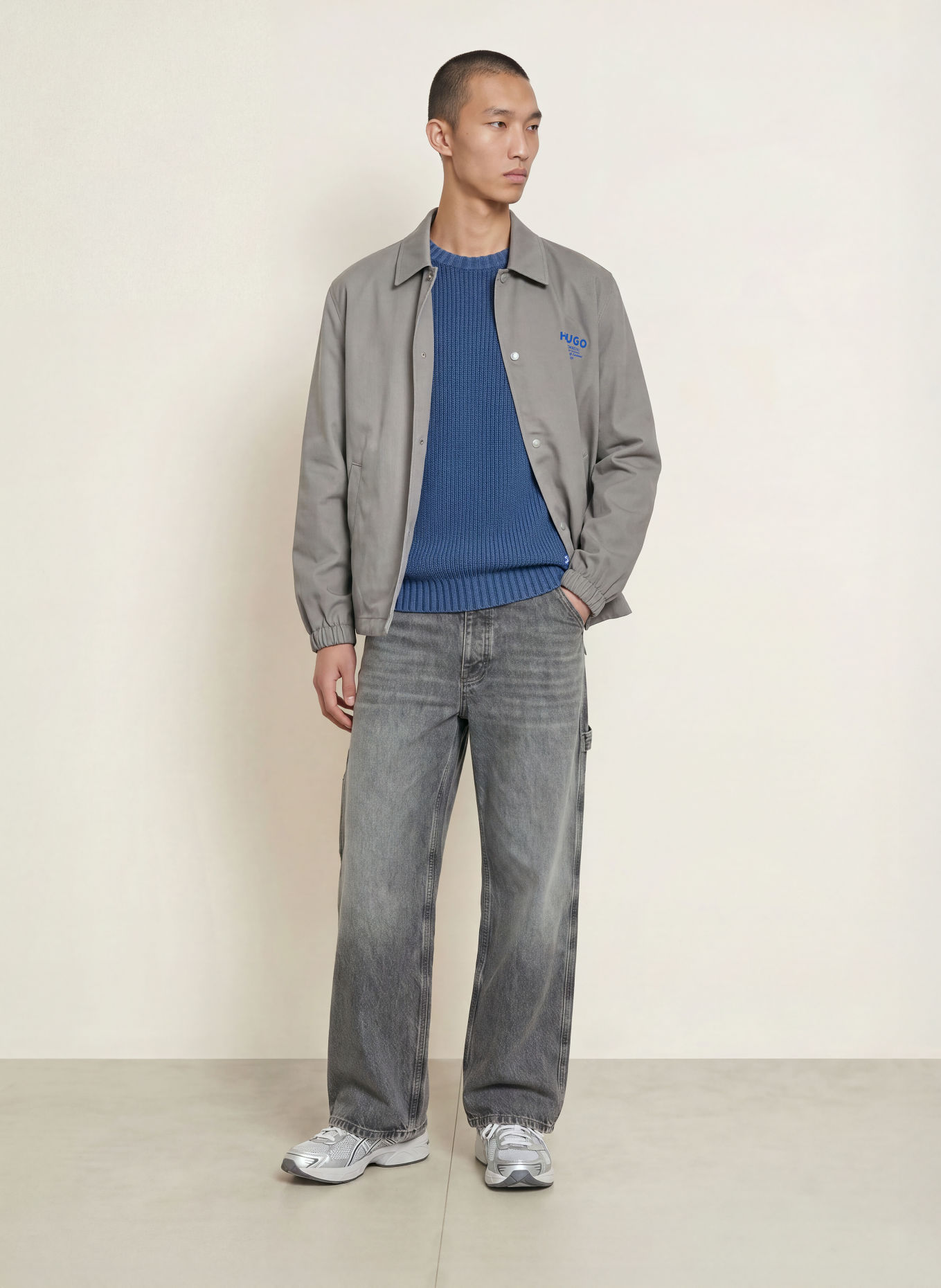 HUGO Trui SONDYE: DONKERBLAUW