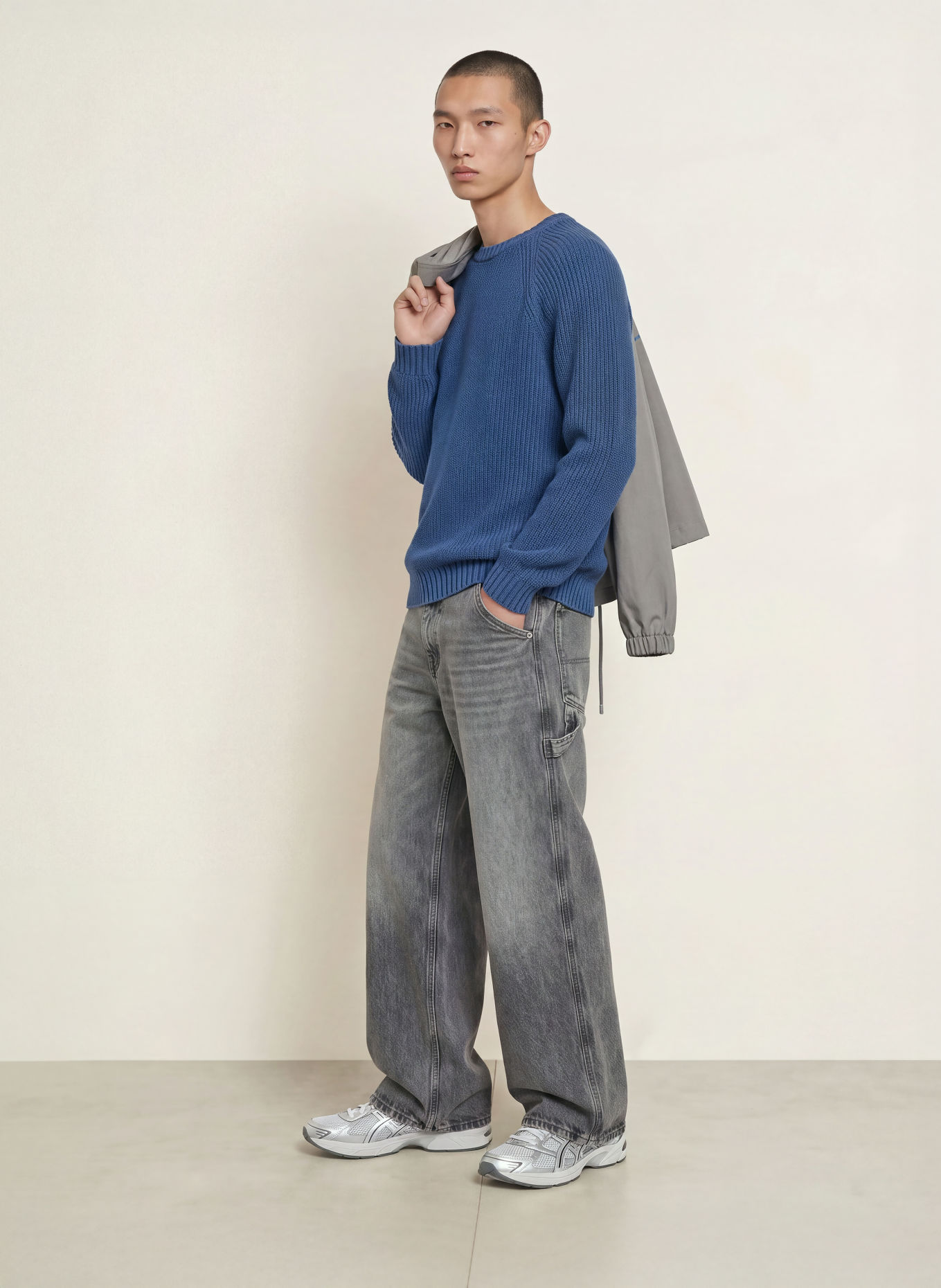 HUGO Trui SONDYE: DONKERBLAUW