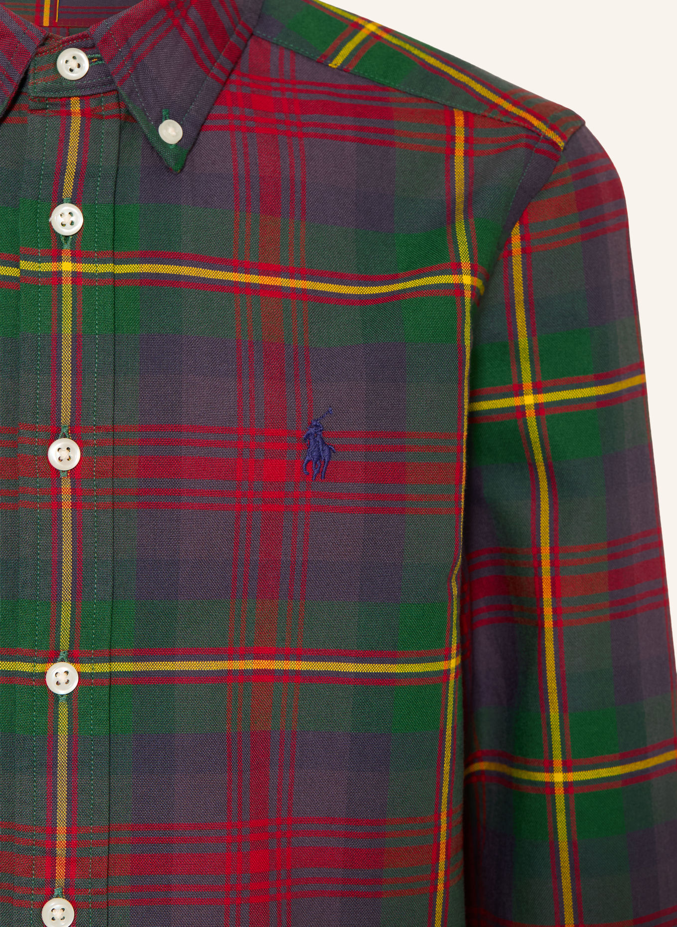 POLO RALPH LAUREN Oxford shirt: RED / PURPLE / GREEN