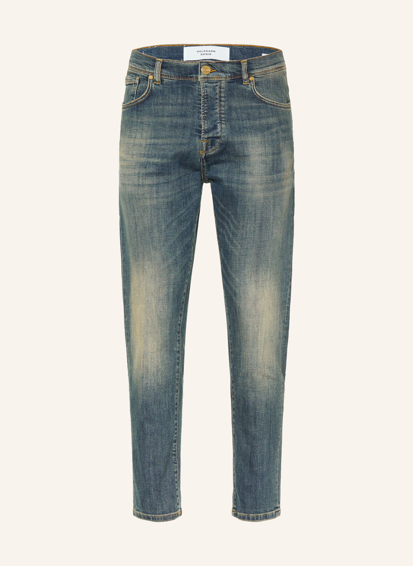 GOLDGARN DENIM Džíny RHEINAU, volný střih, zkrácená délka: 1010 Vintageblue
