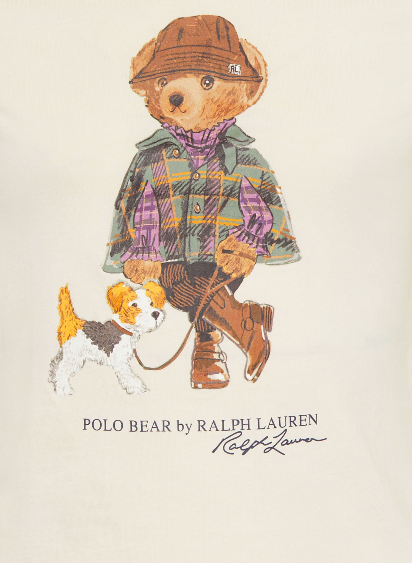 POLO RALPH LAUREN T-shirt: CREME / BRUN / GRØN