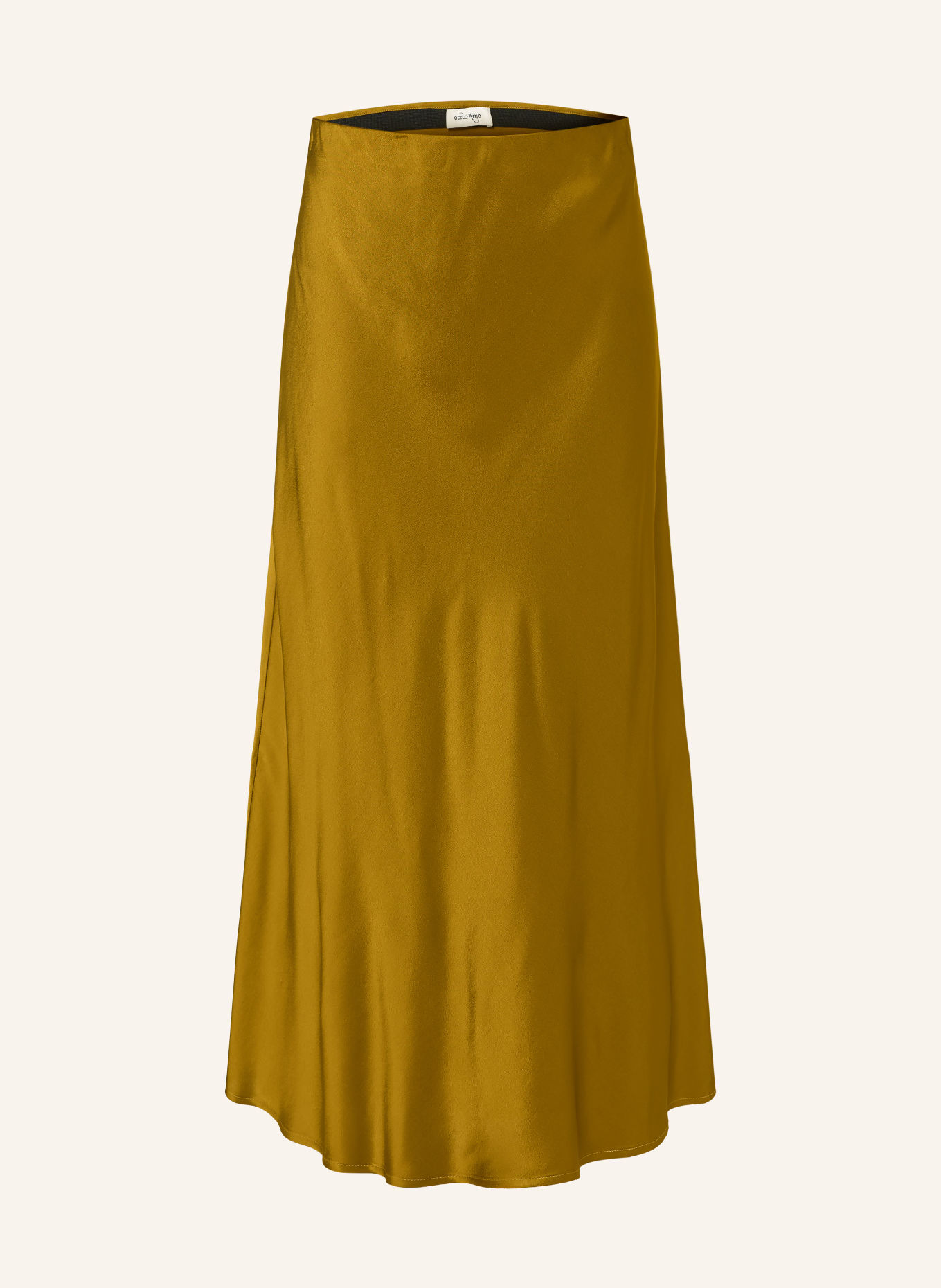 ottod'ame CHIARA Satin Skirt: OLIVE
