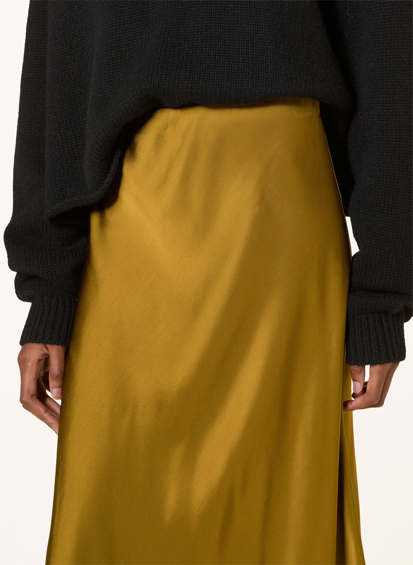 ottod'ame CHIARA Satin Skirt: OLIVE
