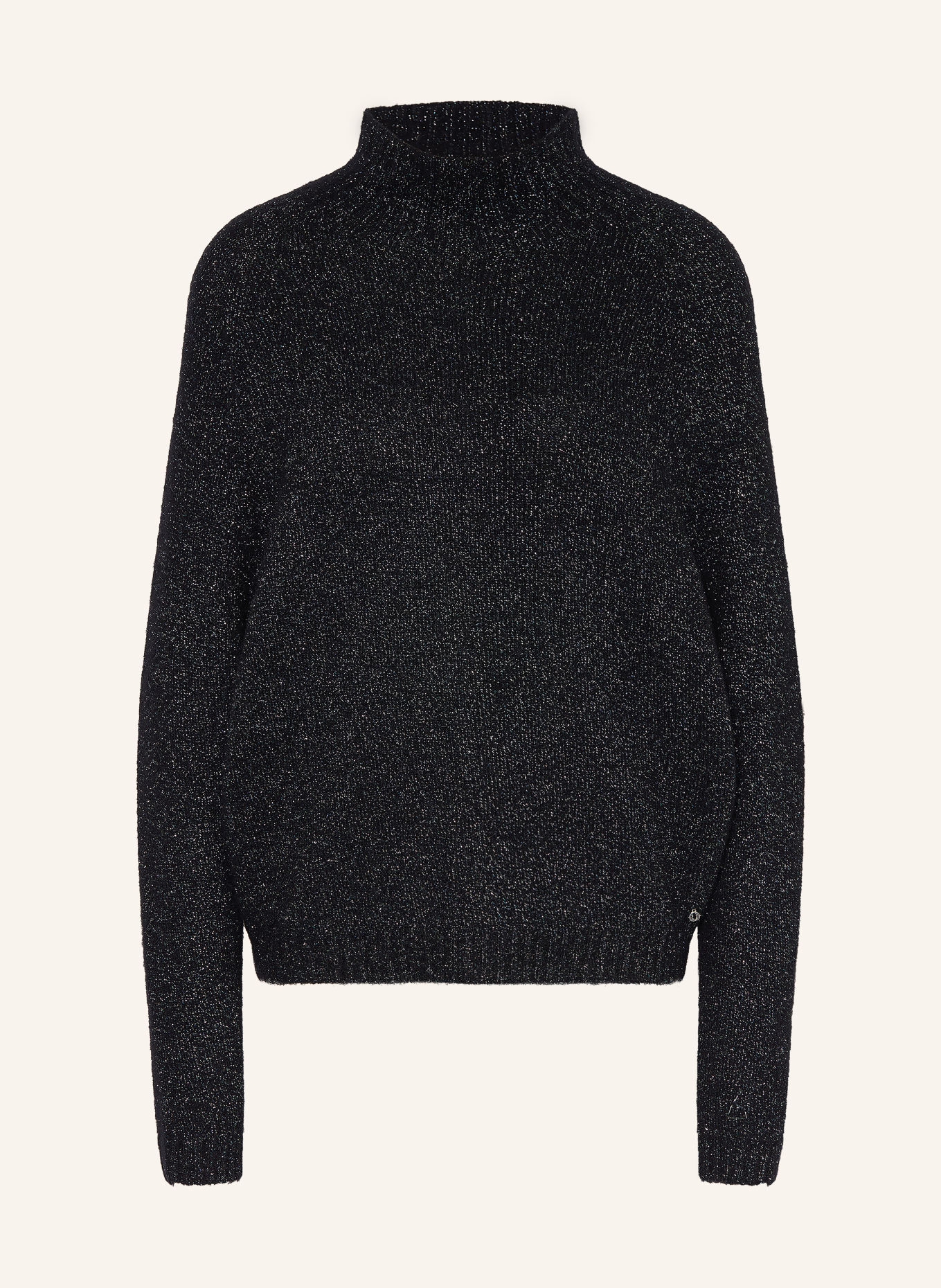 ottod'ame Sweater with glitter yarn: BLACK