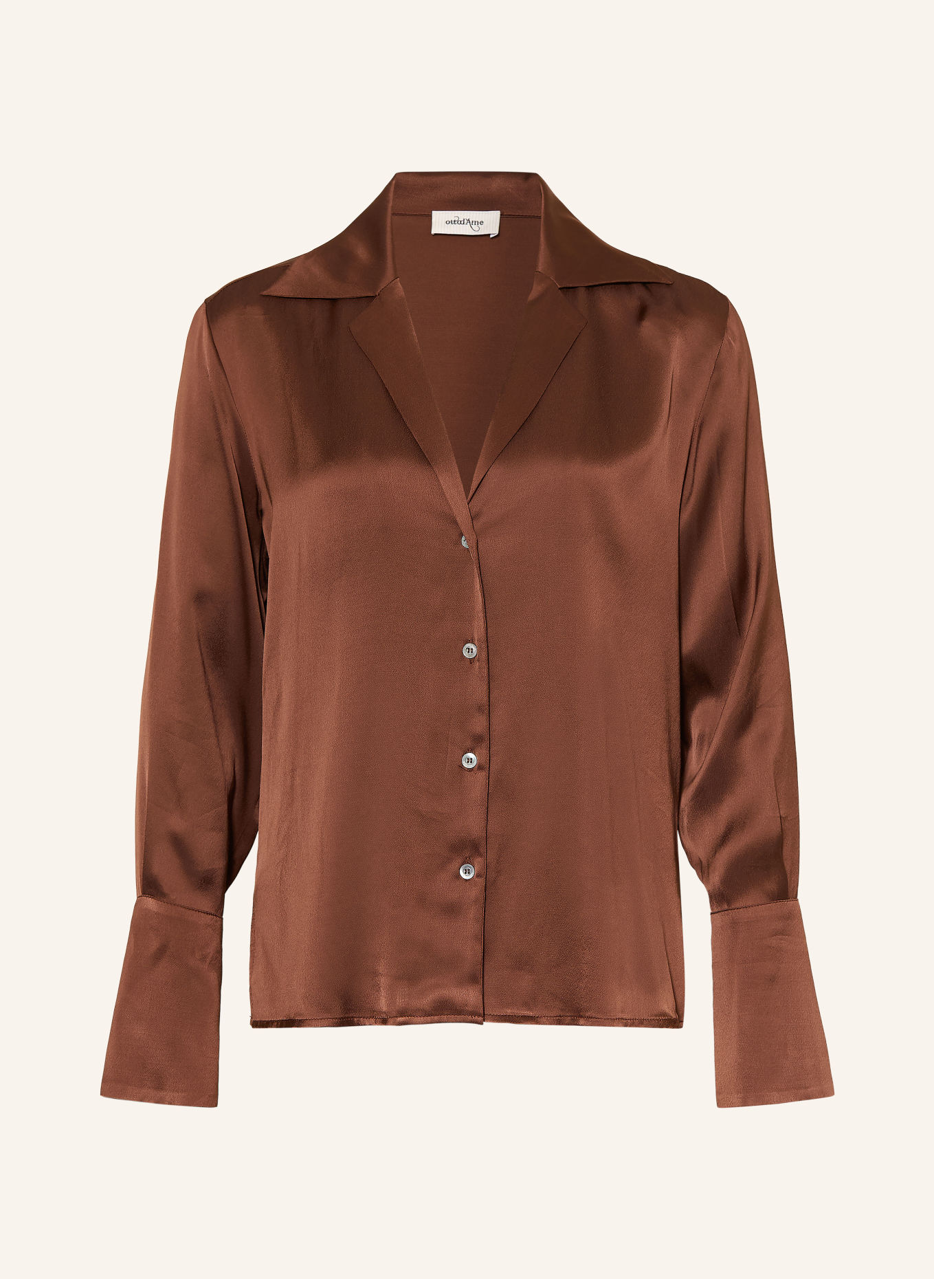 ottod'ame Satin Blouse: BROWN
