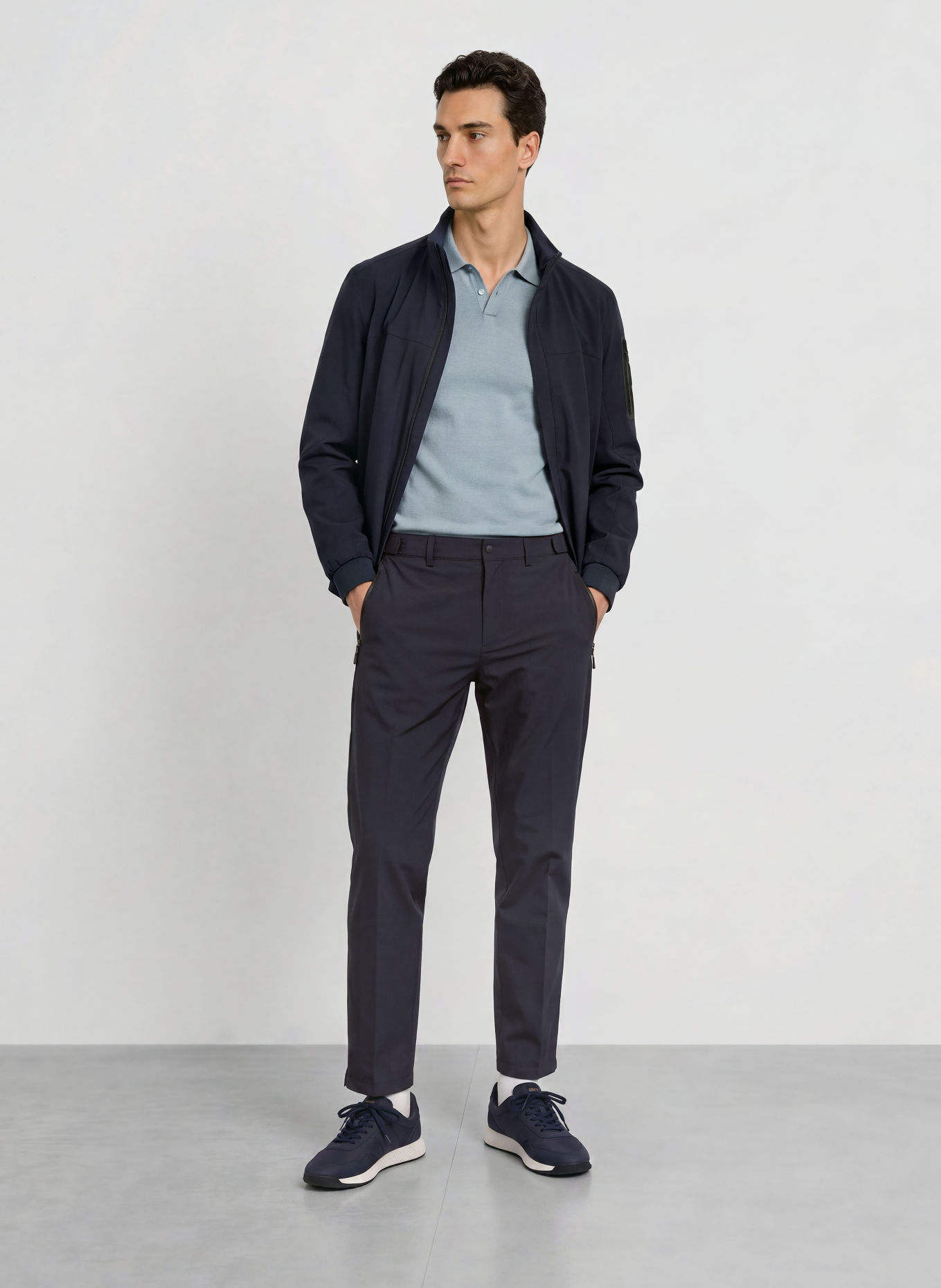 BOSS Golfhose GOC RANK Regular Fit: DUNKELBLAU
