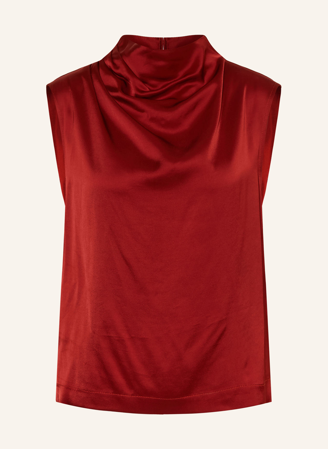 ottod'ame Top koszulowy z satyny: CIEMNOCZERWONY