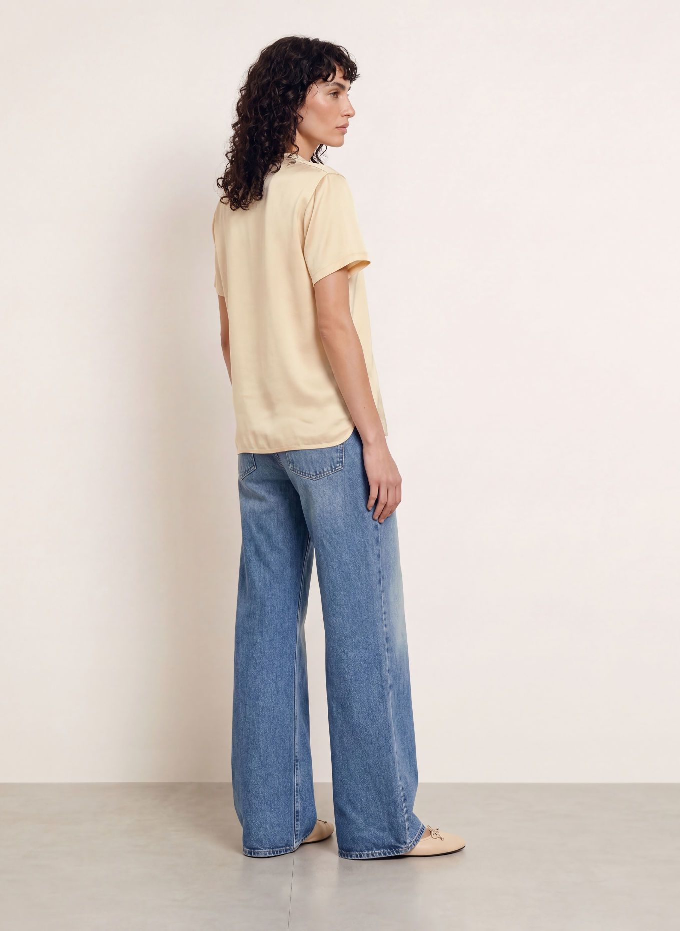 ottod'ame Satijnen blouseshirt LUISA: ECRU