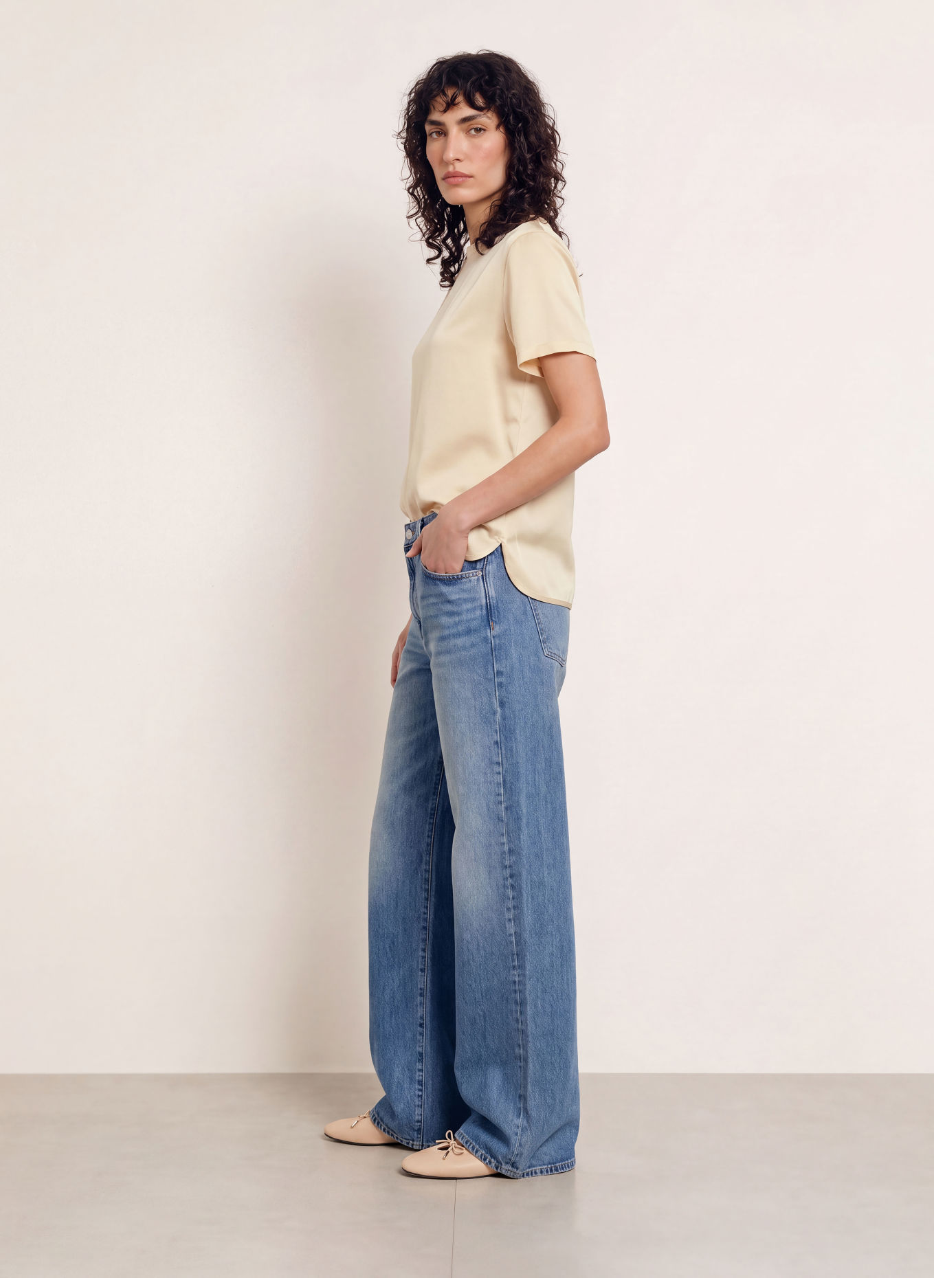 ottod'ame Satijnen blouseshirt LUISA: ECRU
