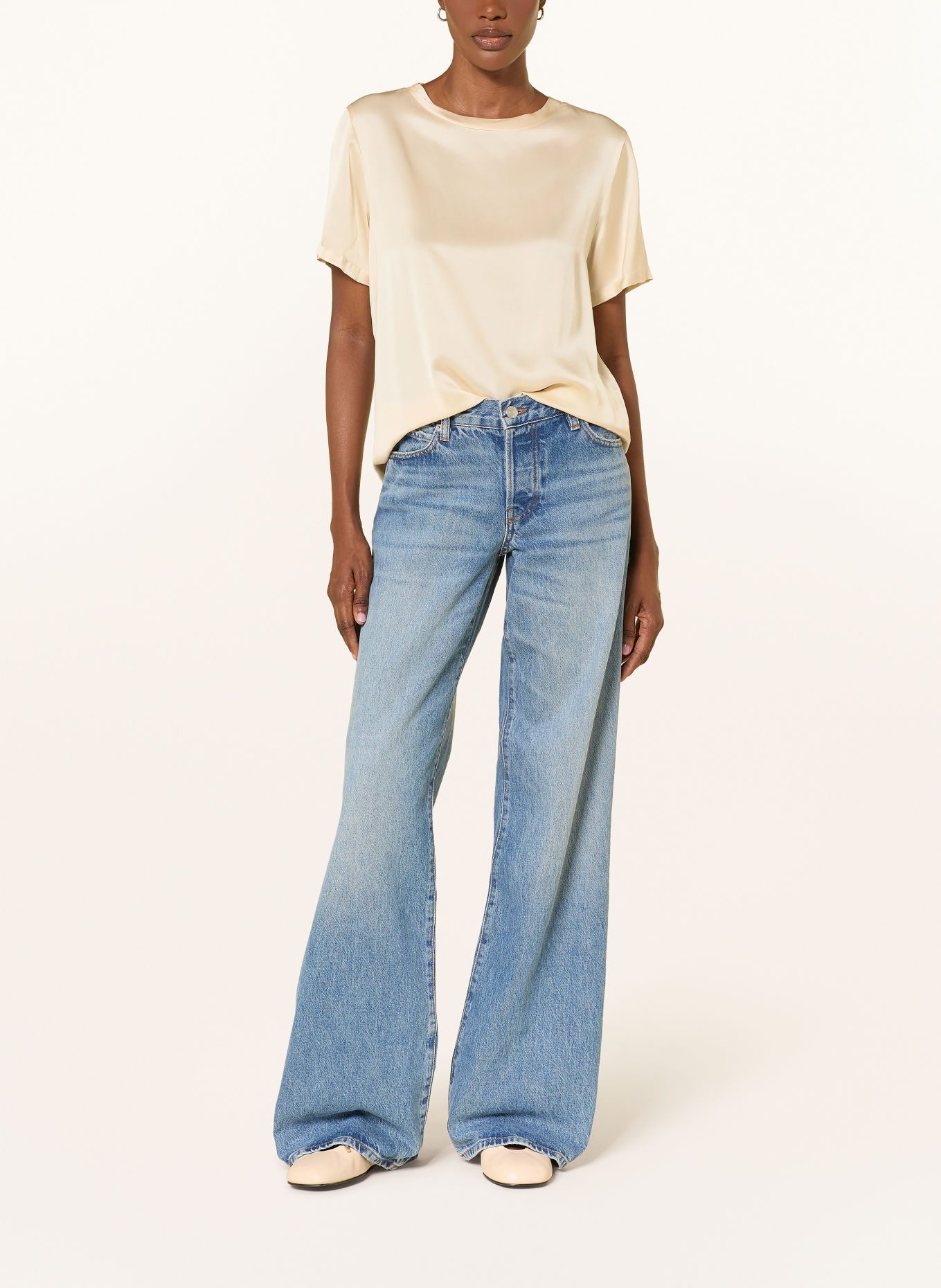 ottod'ame Satijnen blouseshirt LUISA: ECRU