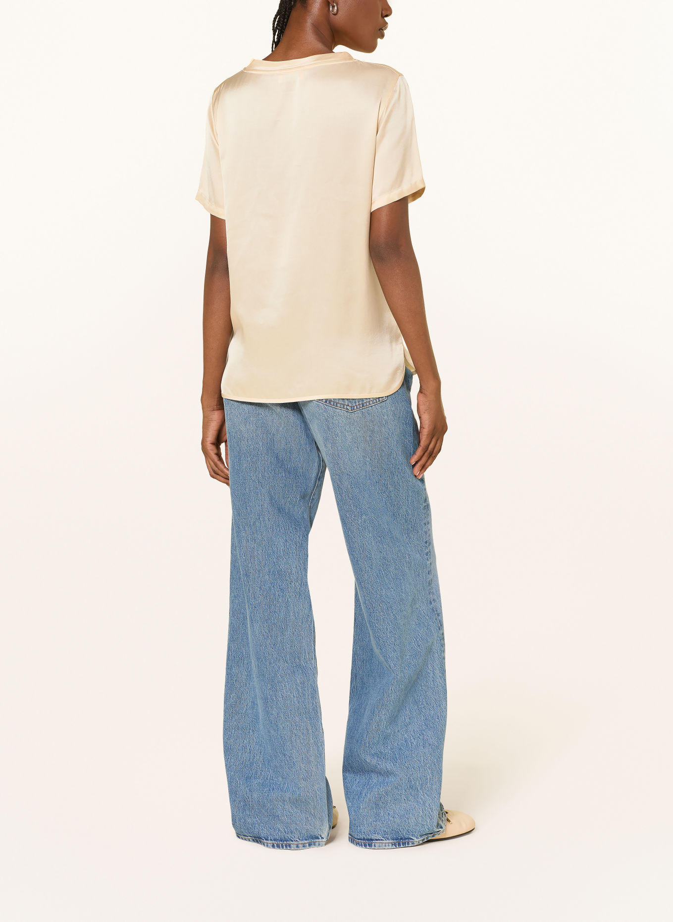 ottod'ame Satijnen blouseshirt LUISA: ECRU