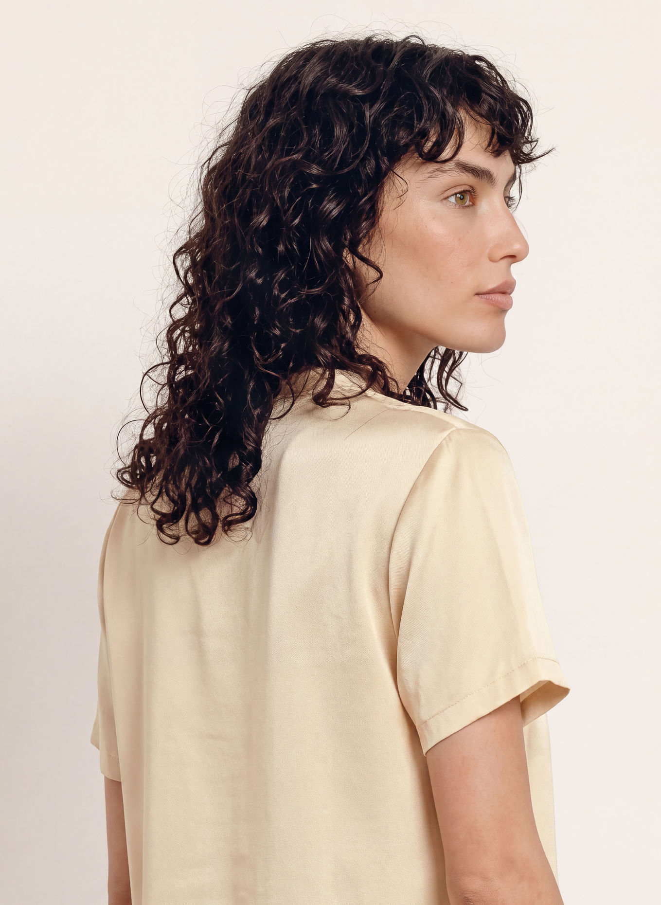 ottod'ame Satijnen blouseshirt LUISA: ECRU