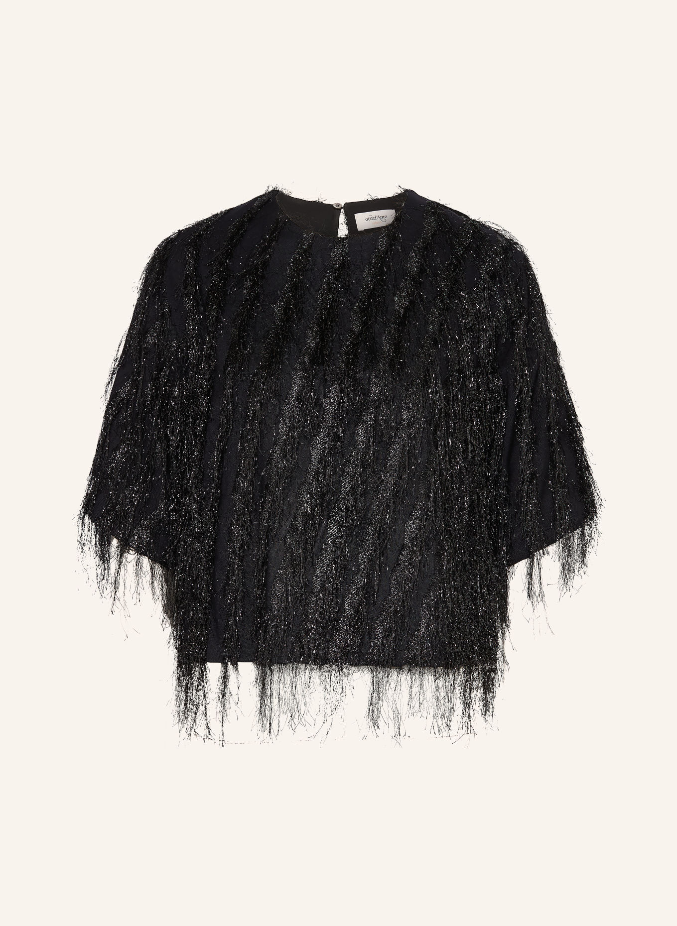 ottod'ame Blusenshirt mit Glitzergarn: SCHWARZ